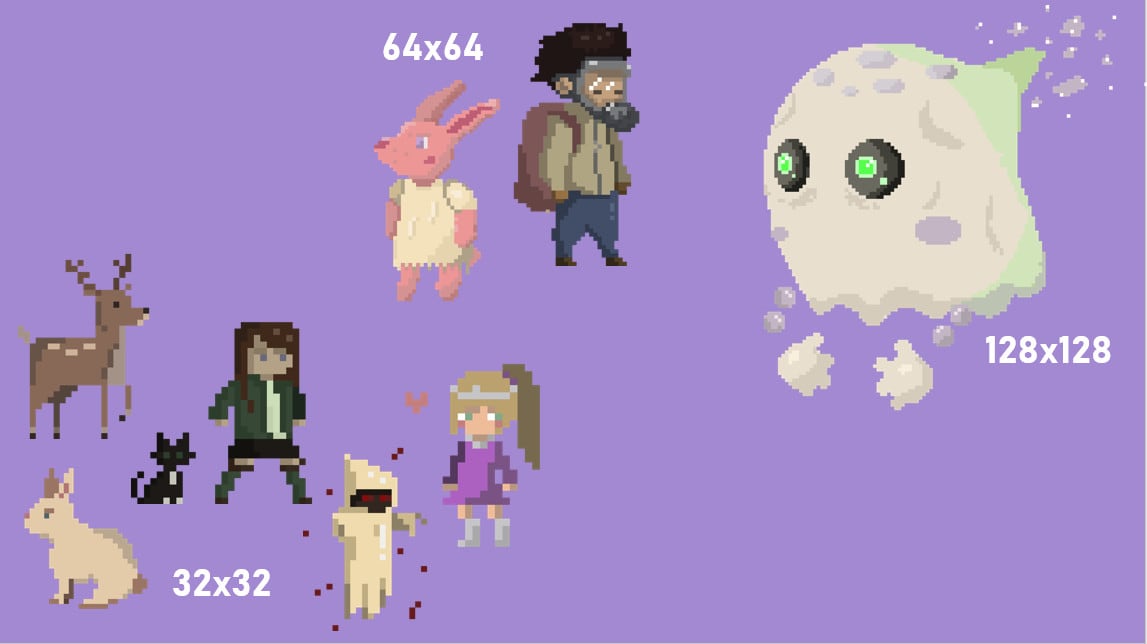 128x128 - 64x64 - 32x32 : r/PixelArt