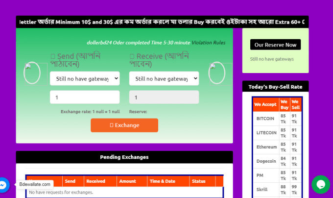 dollar exchange website