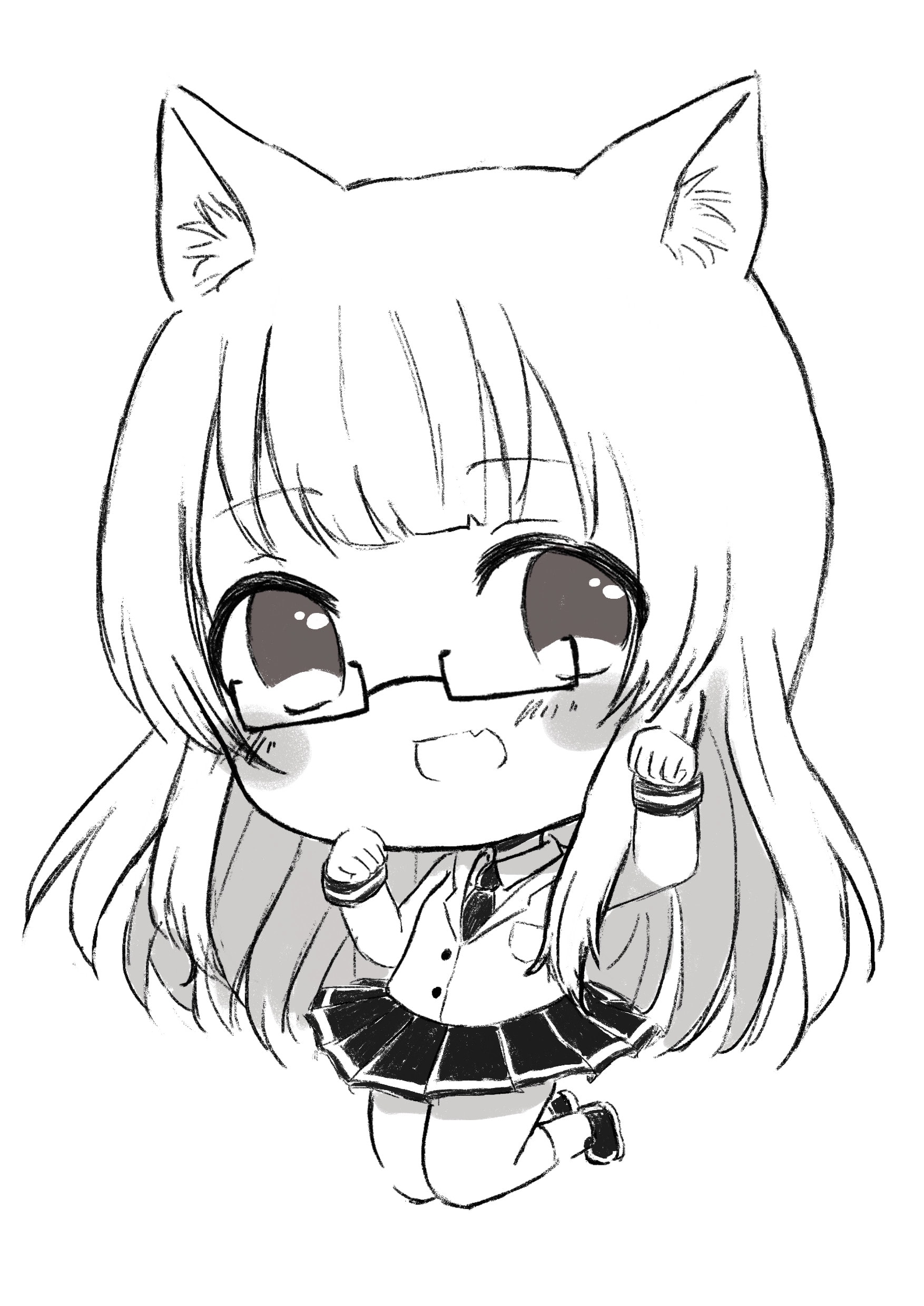 Sketch any character in cute anime mini chibi style by Sacharine | Fiverr