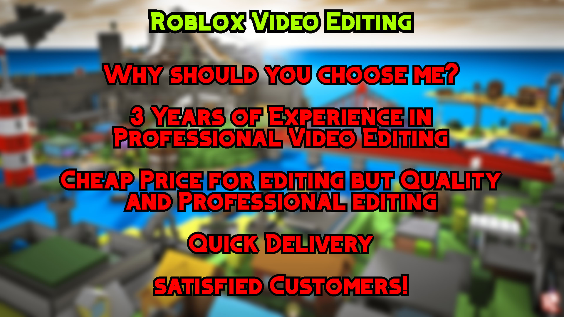 Edit Your Roblox Gaming Video Professionally By Rackdie Fiverr - how to edit a roblox video