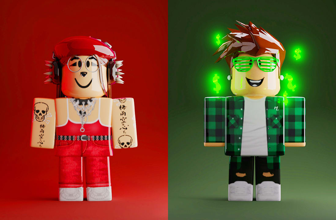 Create printable custom portrait of your roblox avatar by Hiezellblox