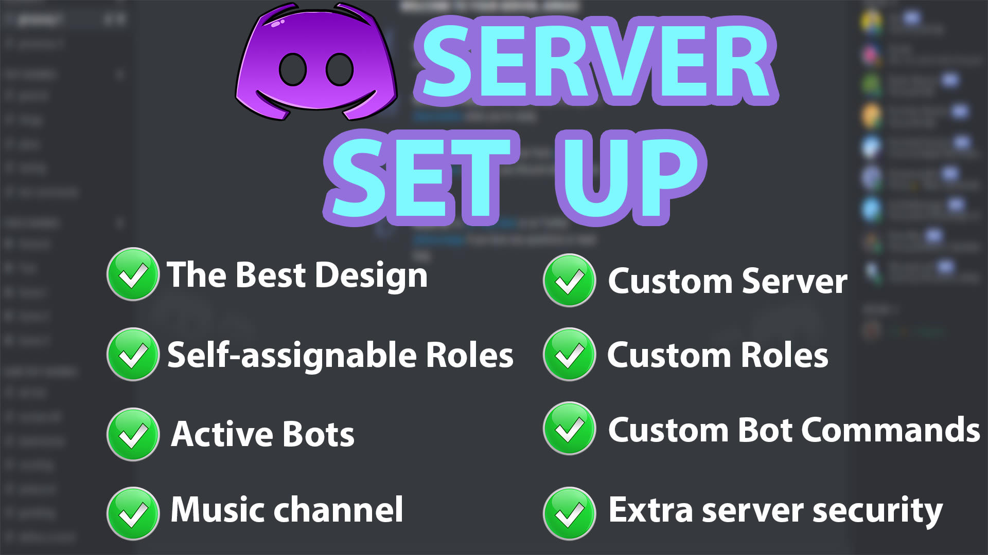 Make your discord setup, within 24 hours custom server by X1seven