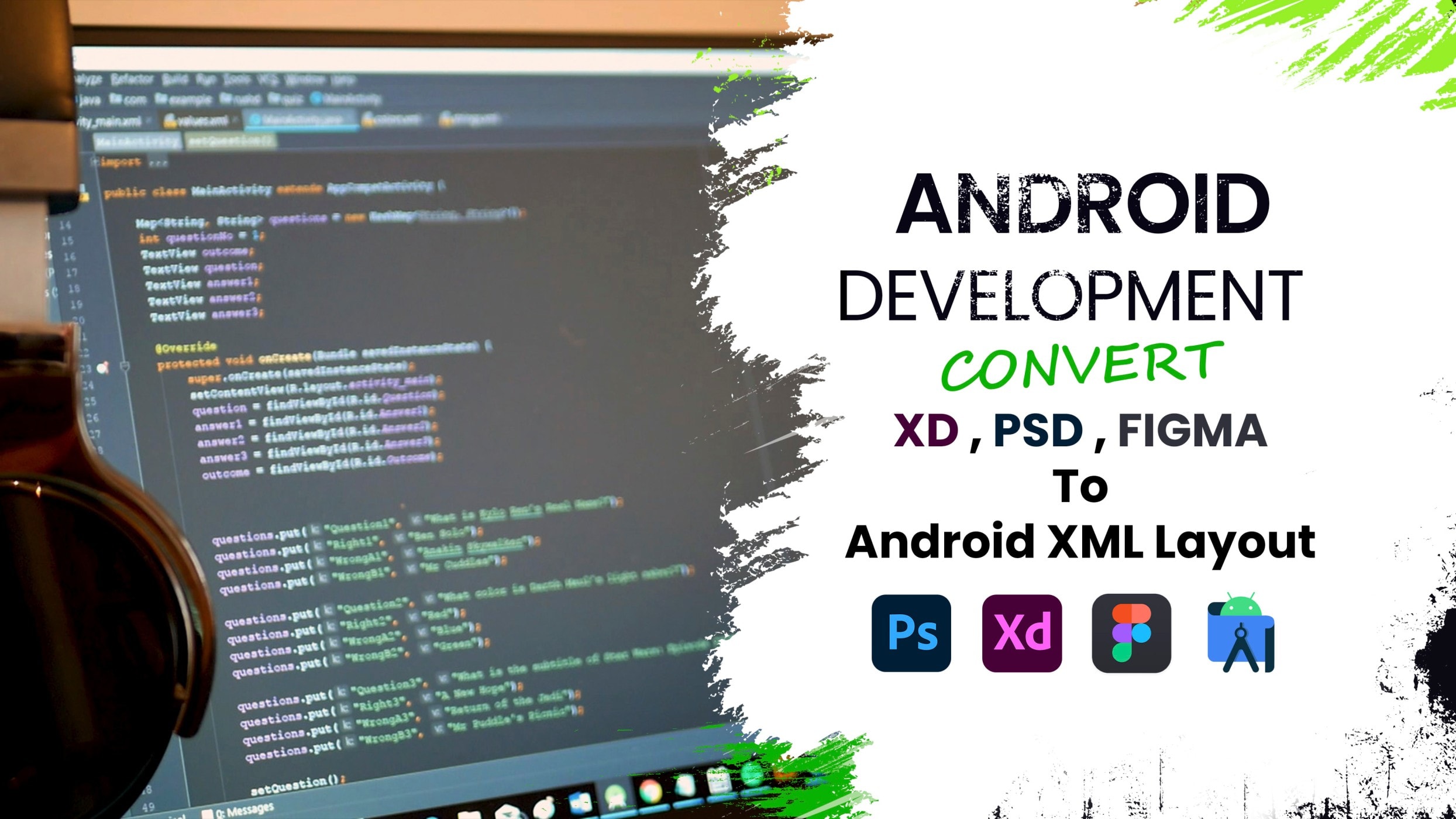 Convert xd to xml, psd to xml figma to xml in android studio by Daud10074 |  Fiverr