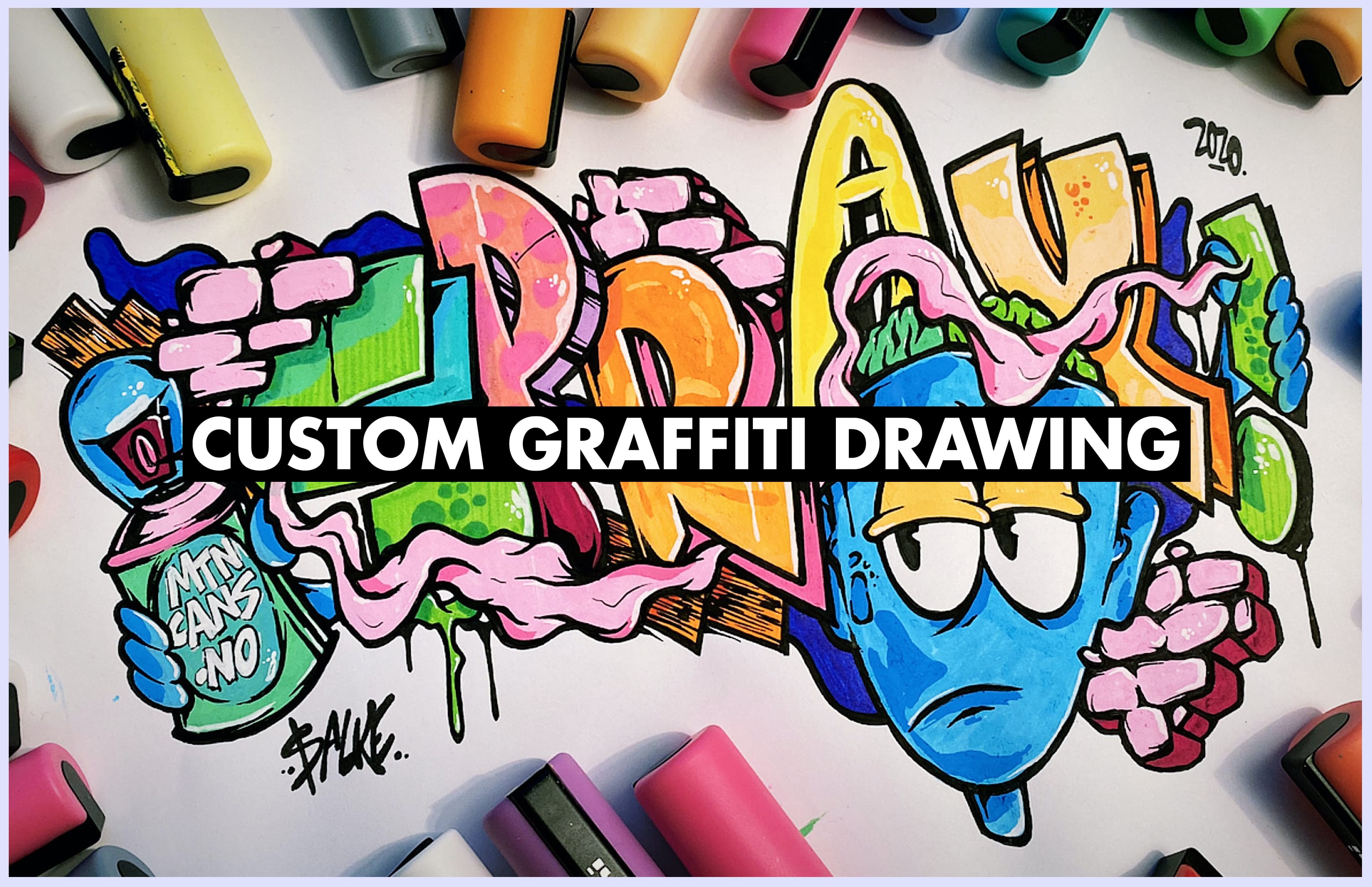 Create Hand Drawn Graffiti Letters For Logo Names By Salkeone Fiverr