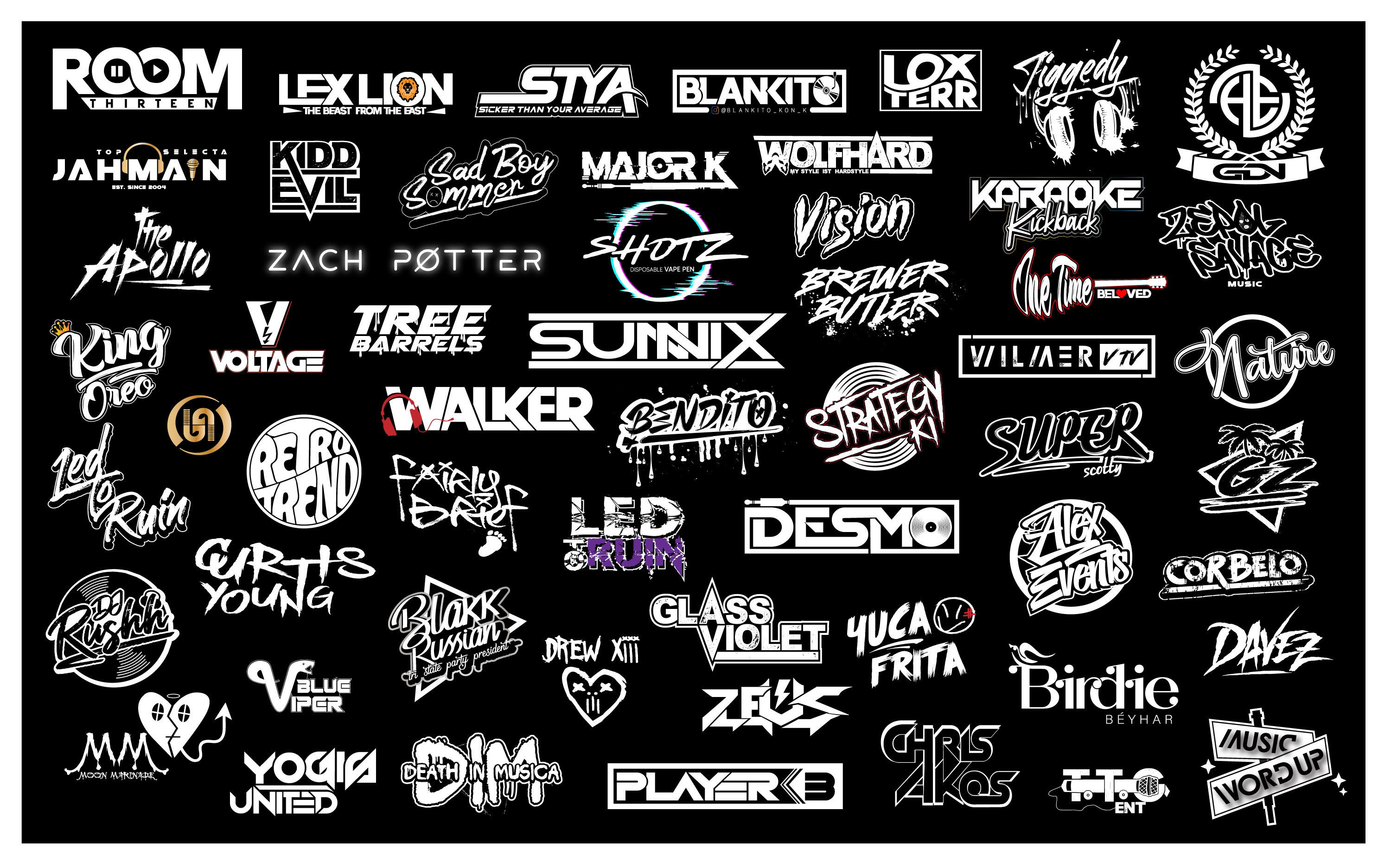 Hip Hop Logo Design Design Dj Band Musik Typografie Rap Rock, Hip Hop,