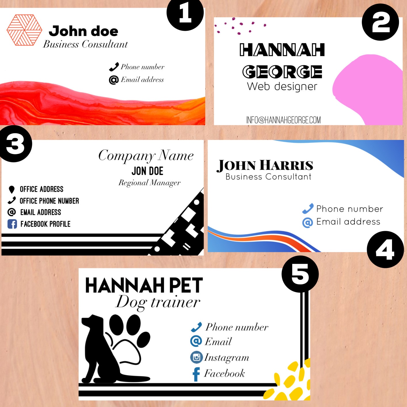 personalised business card