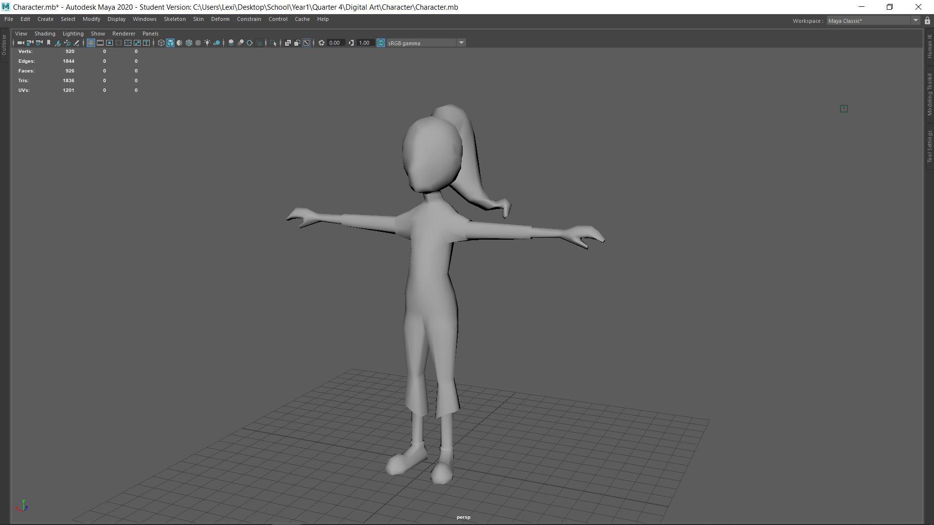 maya 3d modeling character