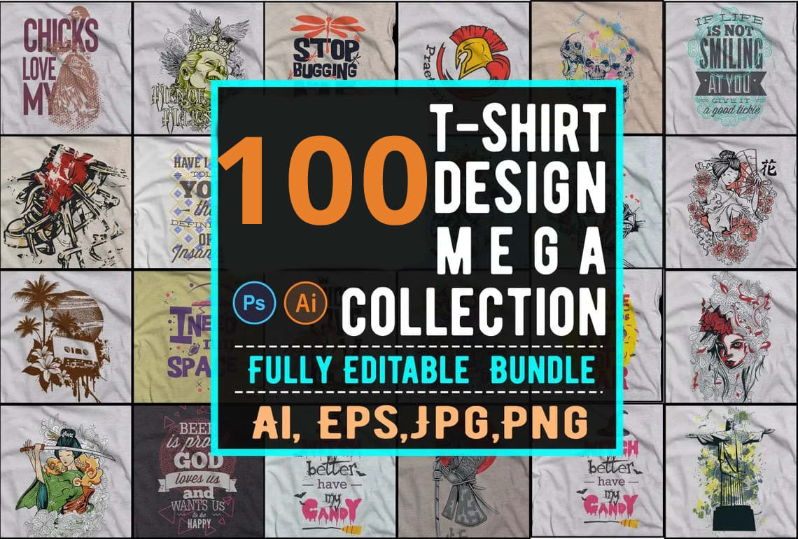 Download Give You 100 T Shirt Designs Mega Bundle By Kaitlyjoun Fiverr