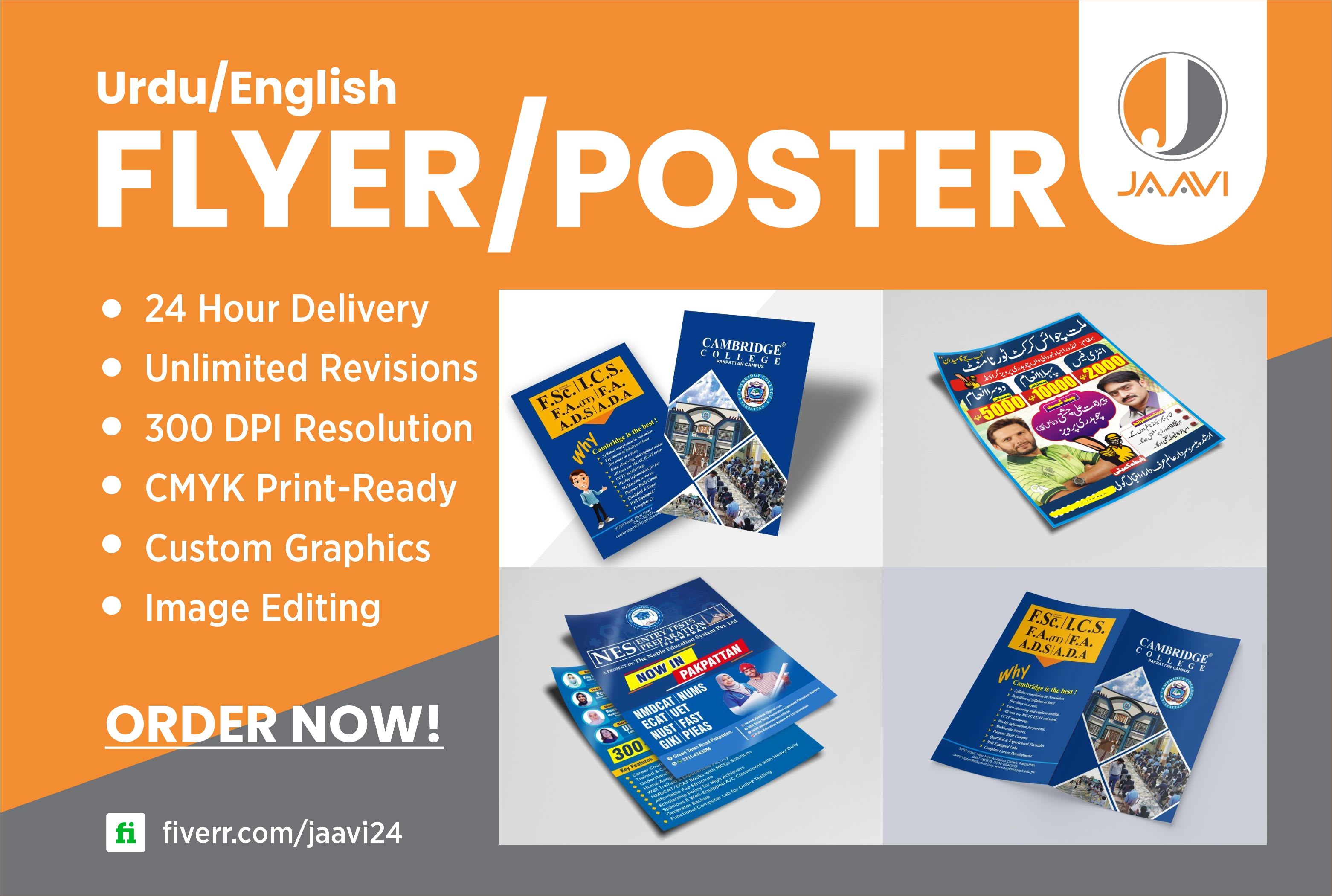 Design english urdu poster, flyer, banner by Jaavi24 | Fiverr