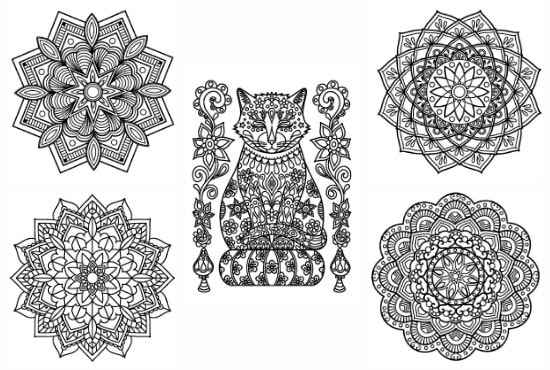 Download Design 100 Mandala Adult Coloring Book For Amazon Kdp By Artgraphic1 Fiverr