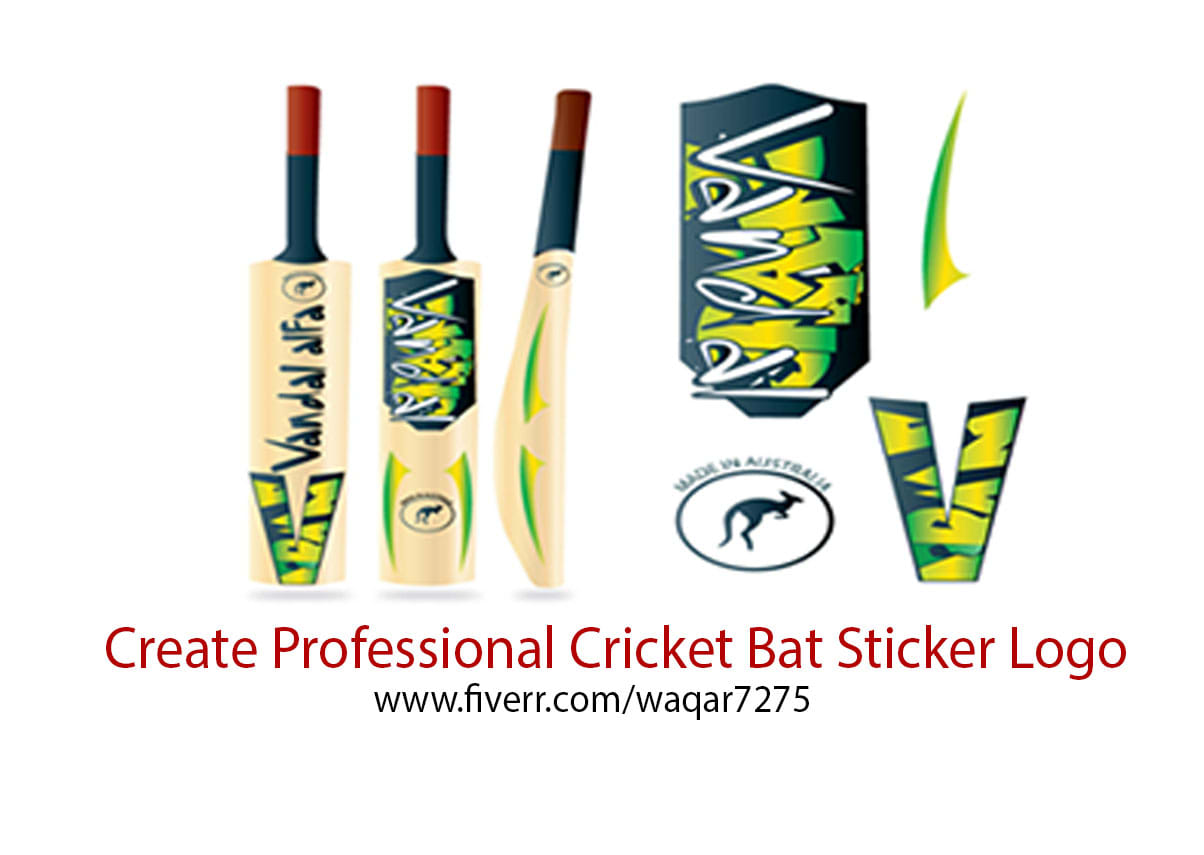 Logo Cricket Bat Sticker Design atelieryuwa.ciao.jp