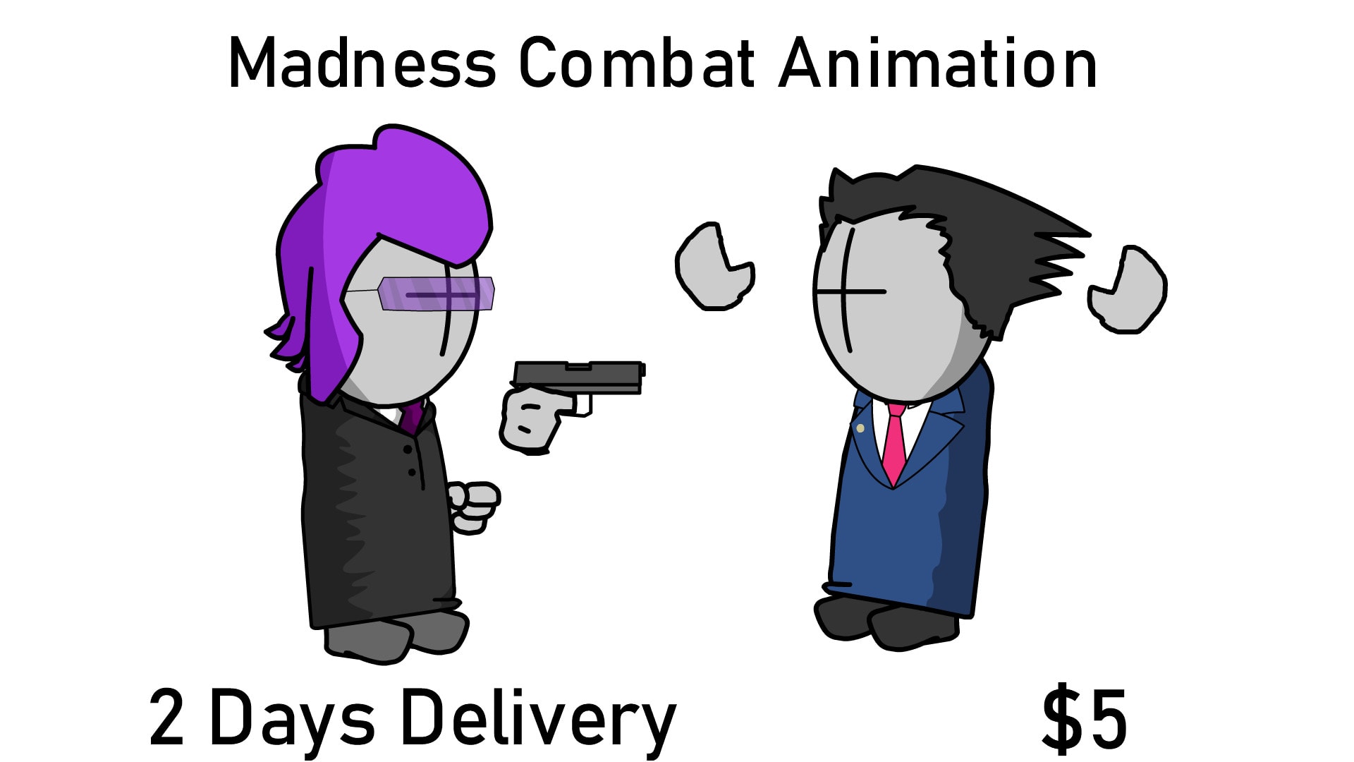 Make a madness combat character for you by Blinkemre