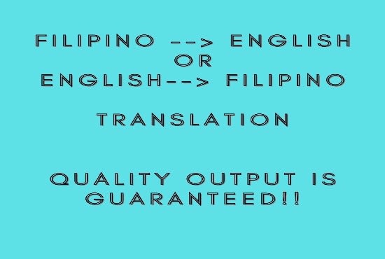 Tagalog to english