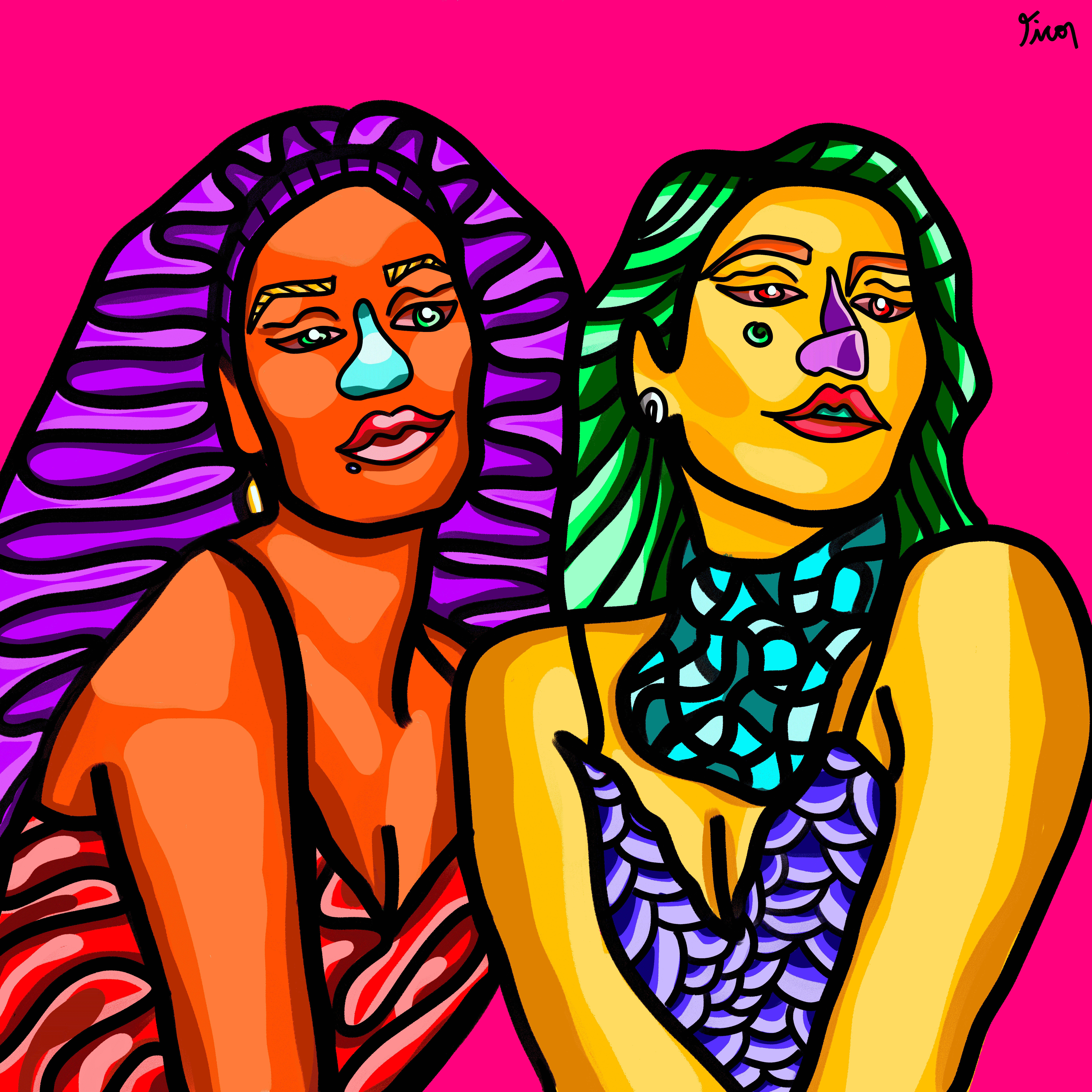 Draw An Unique Colorful Illustration For You By Ticodesenhos Please also visit www,justforyoupropheticart.com for more colorful art you. fiverr