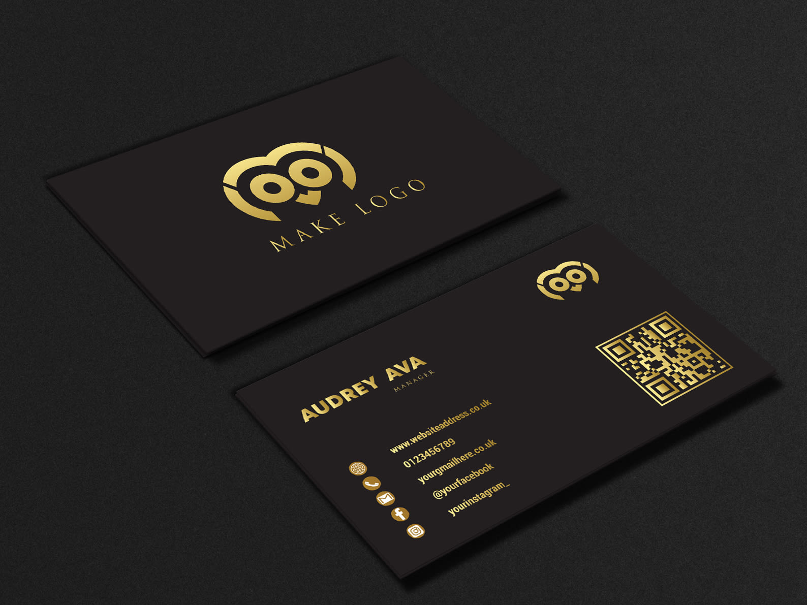 Make creative moo design, vista print, gold foil, business card by Within Vista Print Business Card Template