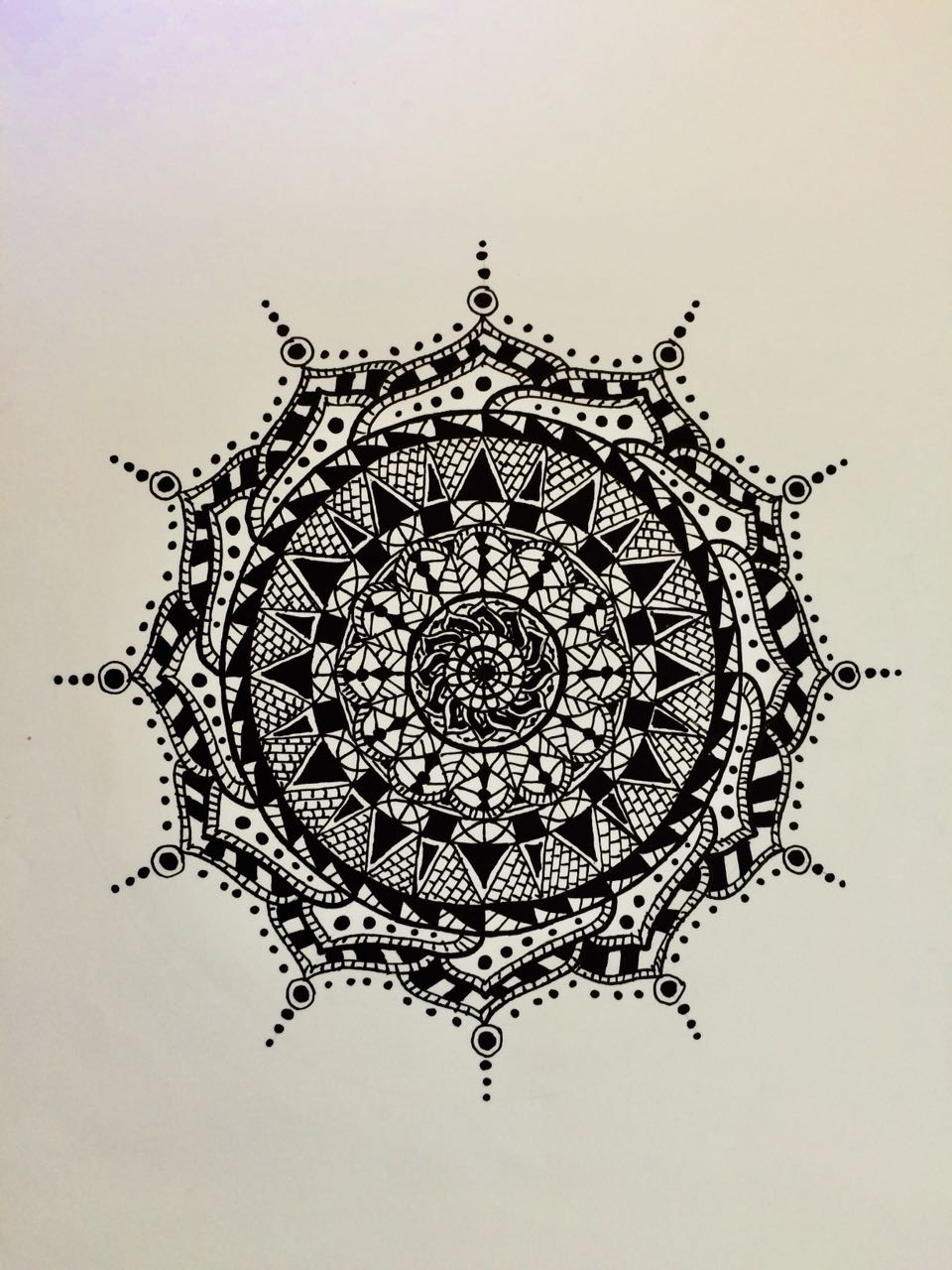 Hand made. Mandala original Drawing