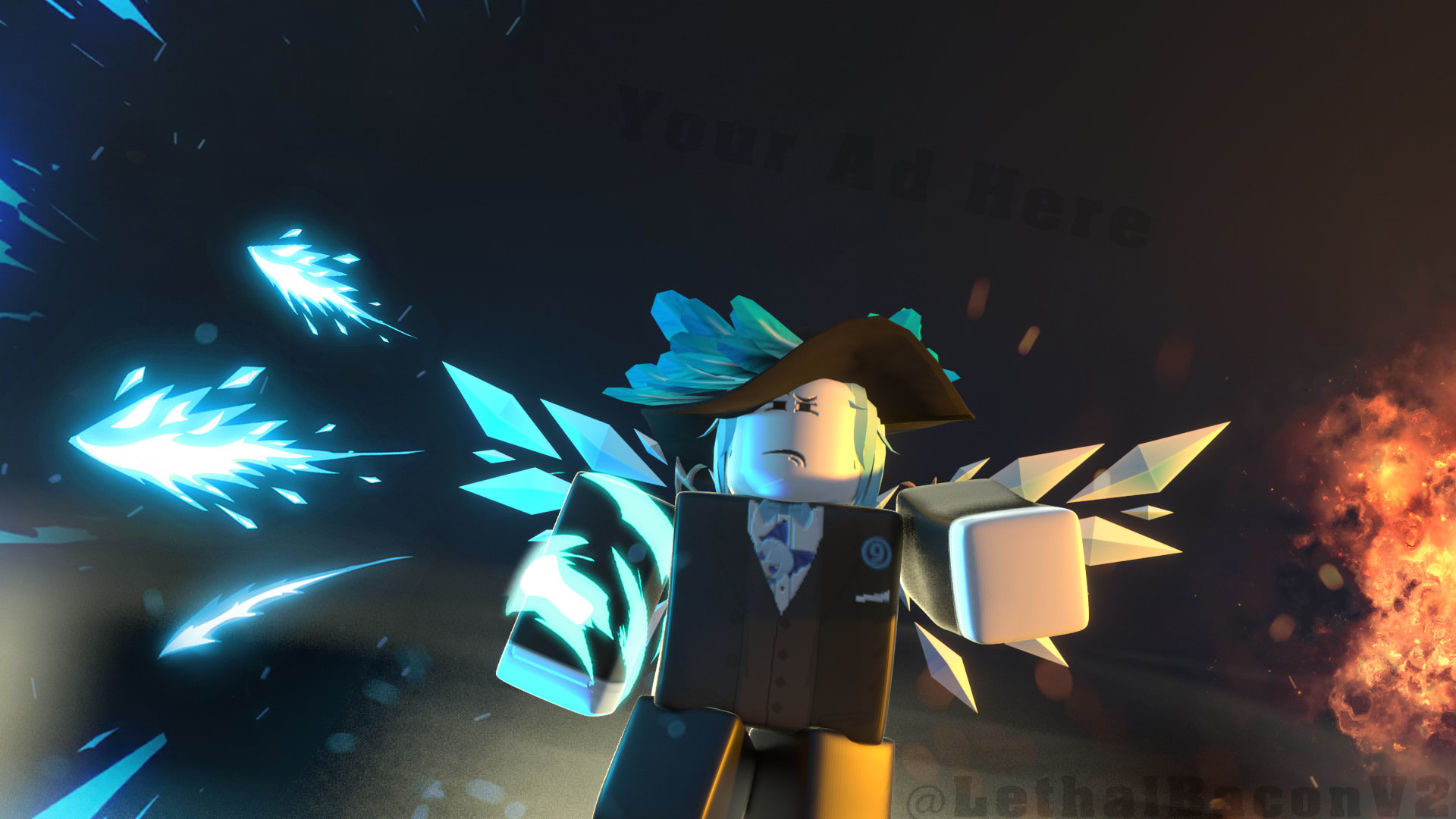 A 3d render of a roblox username