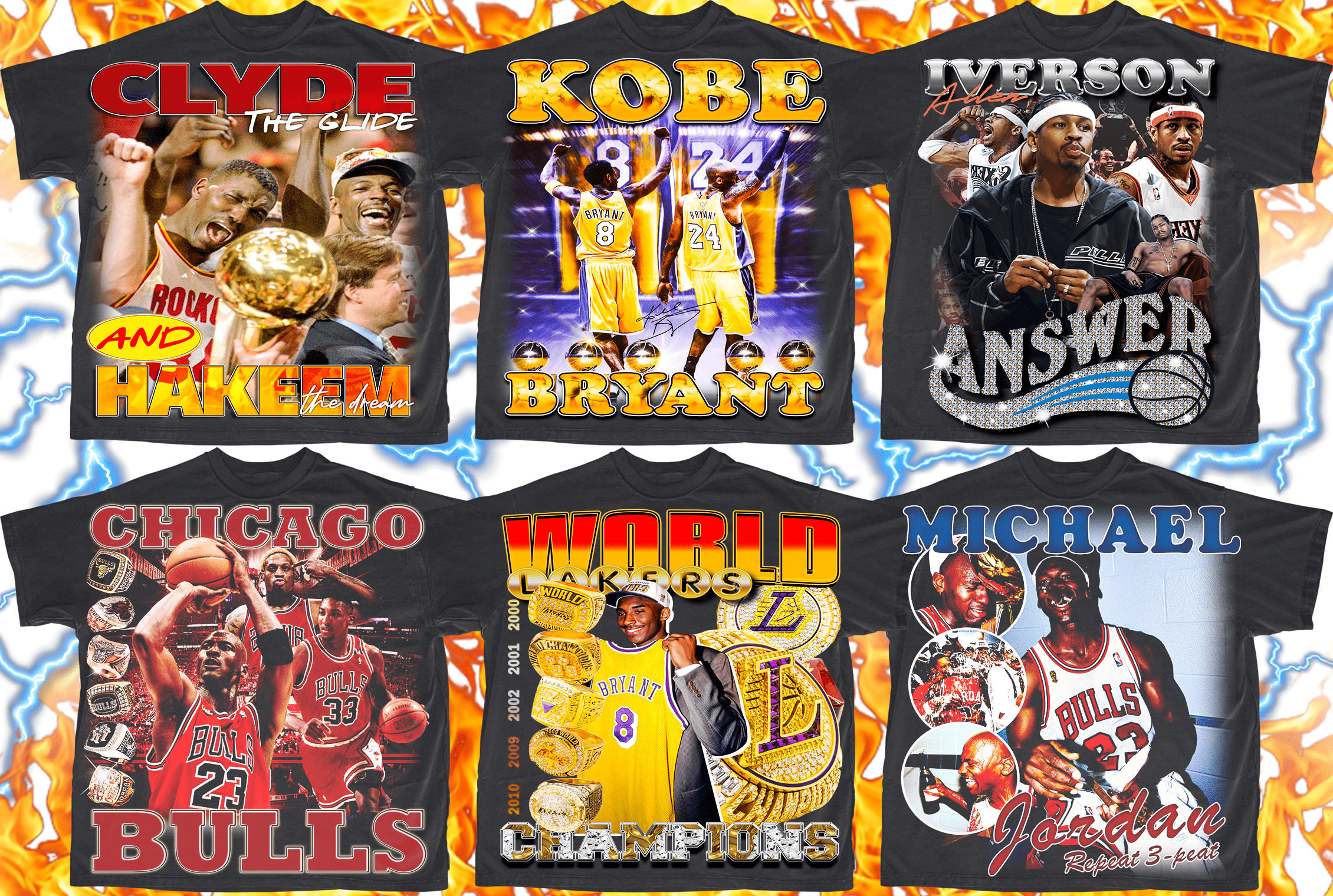 create crazy vintage 90s bootleg nba t shirt design