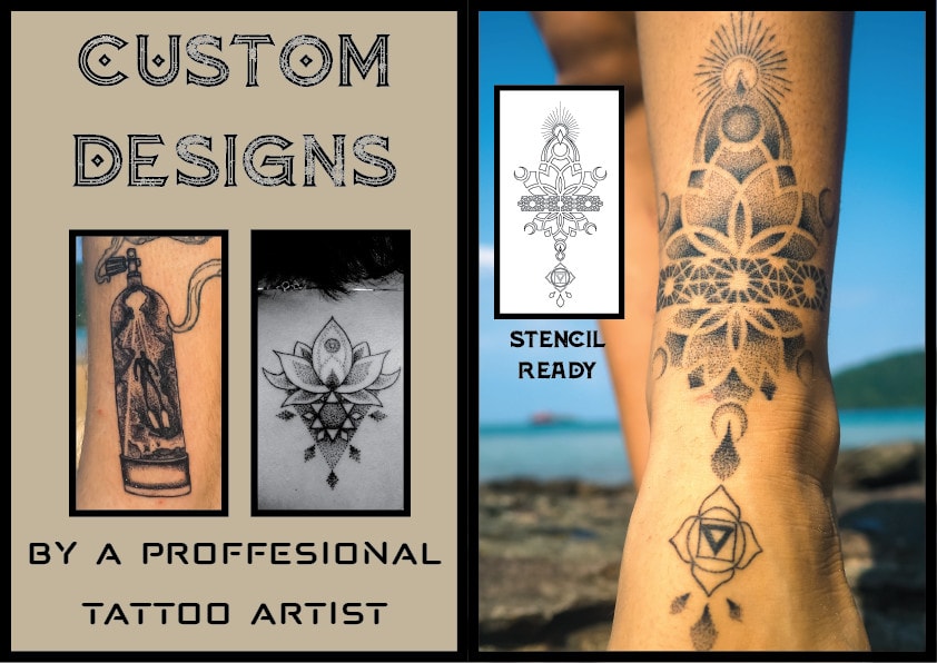 Design a custom tattoo, geometry, dotwork and realism are my specialities by Jayometry