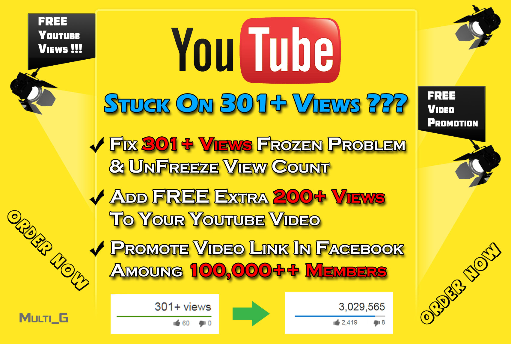 Fix Frozen Youtube Views Problem And Add 200 Views By Multi G Fiverr