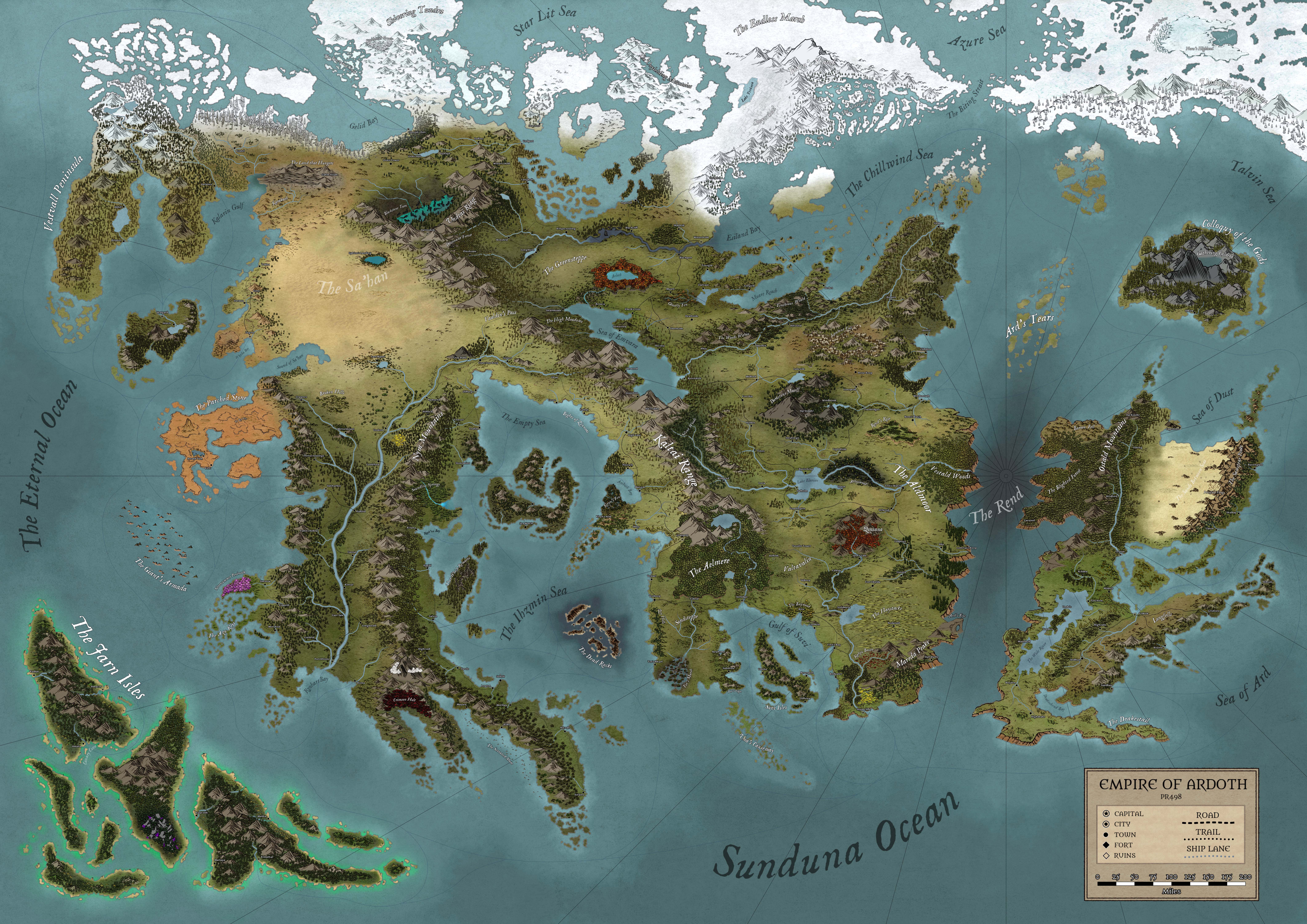 Fantasy world map