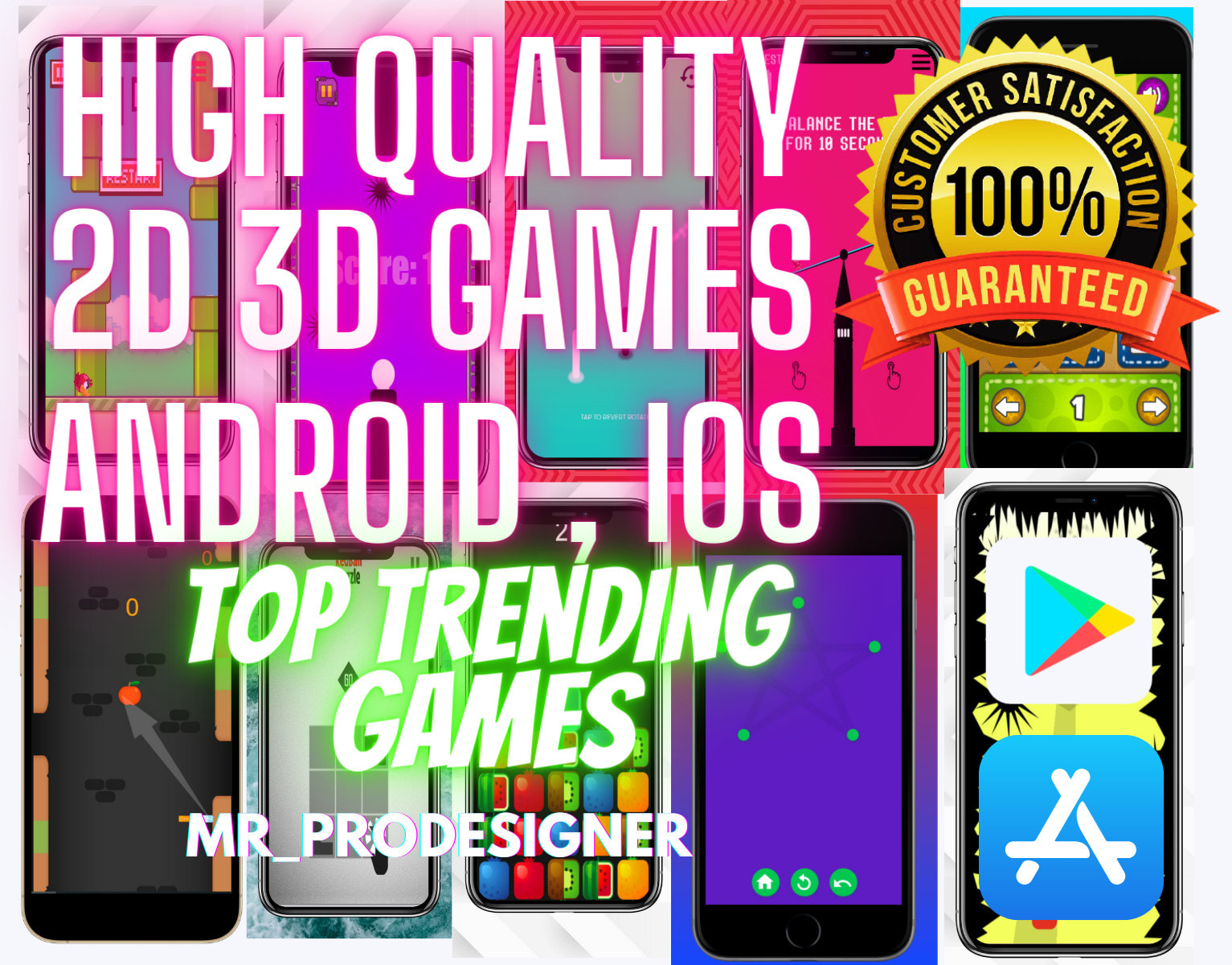 Develop 2d 3d professional ios , android games ready for publish by  Mr_prodesigner | Fiverr