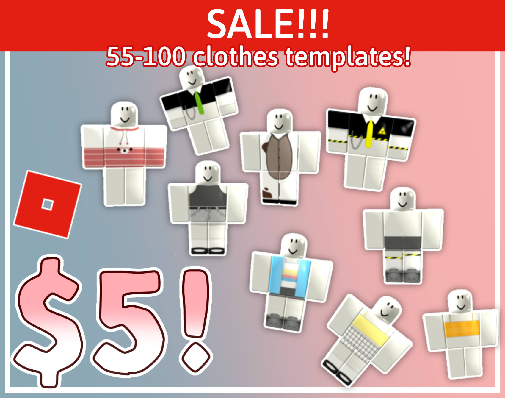 Roblox Templates T-Shirts for Sale