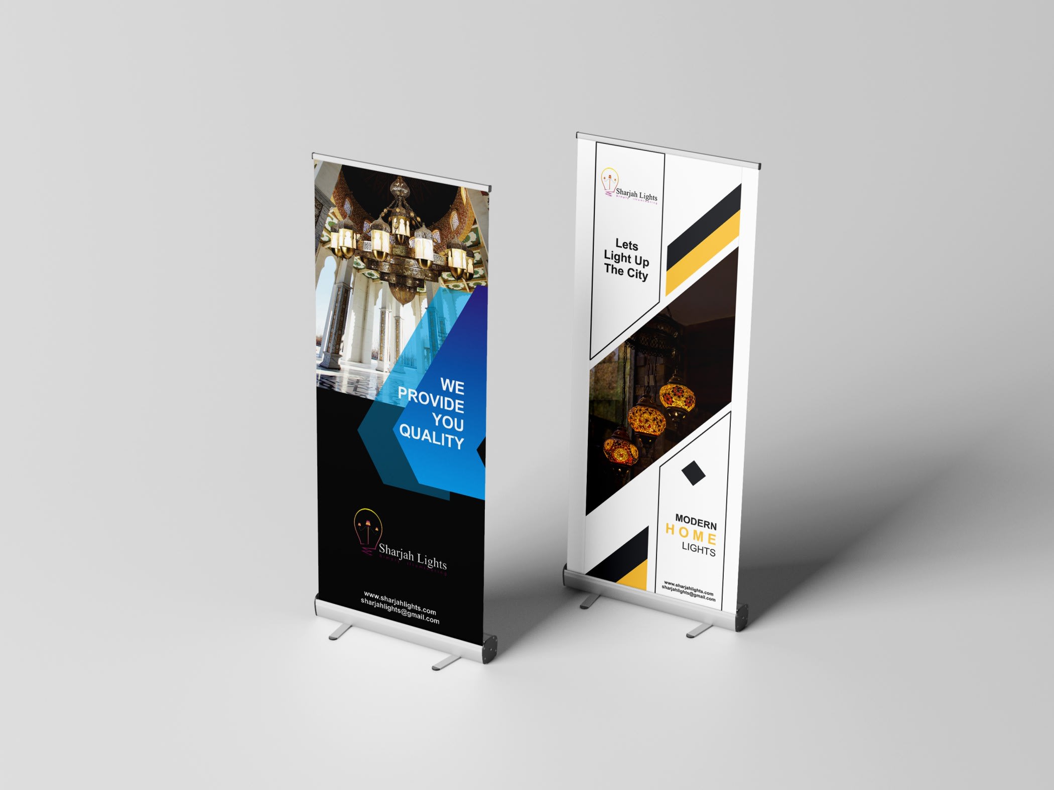 Design a rollup banner, pop up, event banner, banner ads by