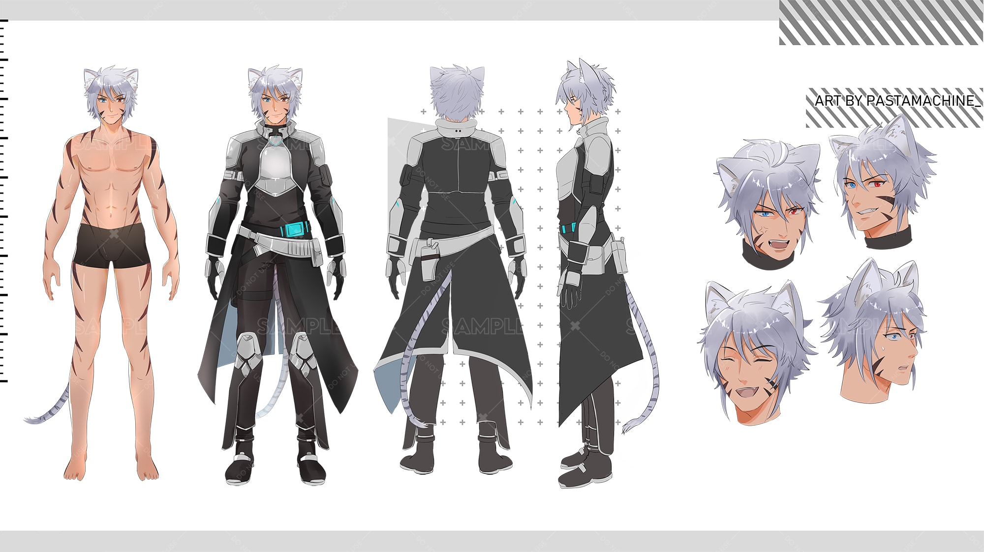 Anime Inspiration: Character Reference Sheets for Gamers and Artists Stock  Illustration