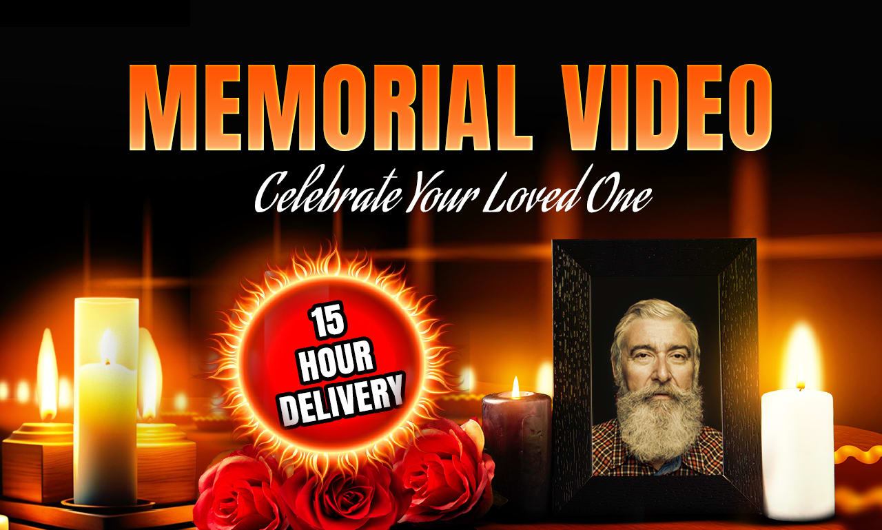 Do heart touching memorial and funeral photo slideshow video by Kosala111 |  Fiverr