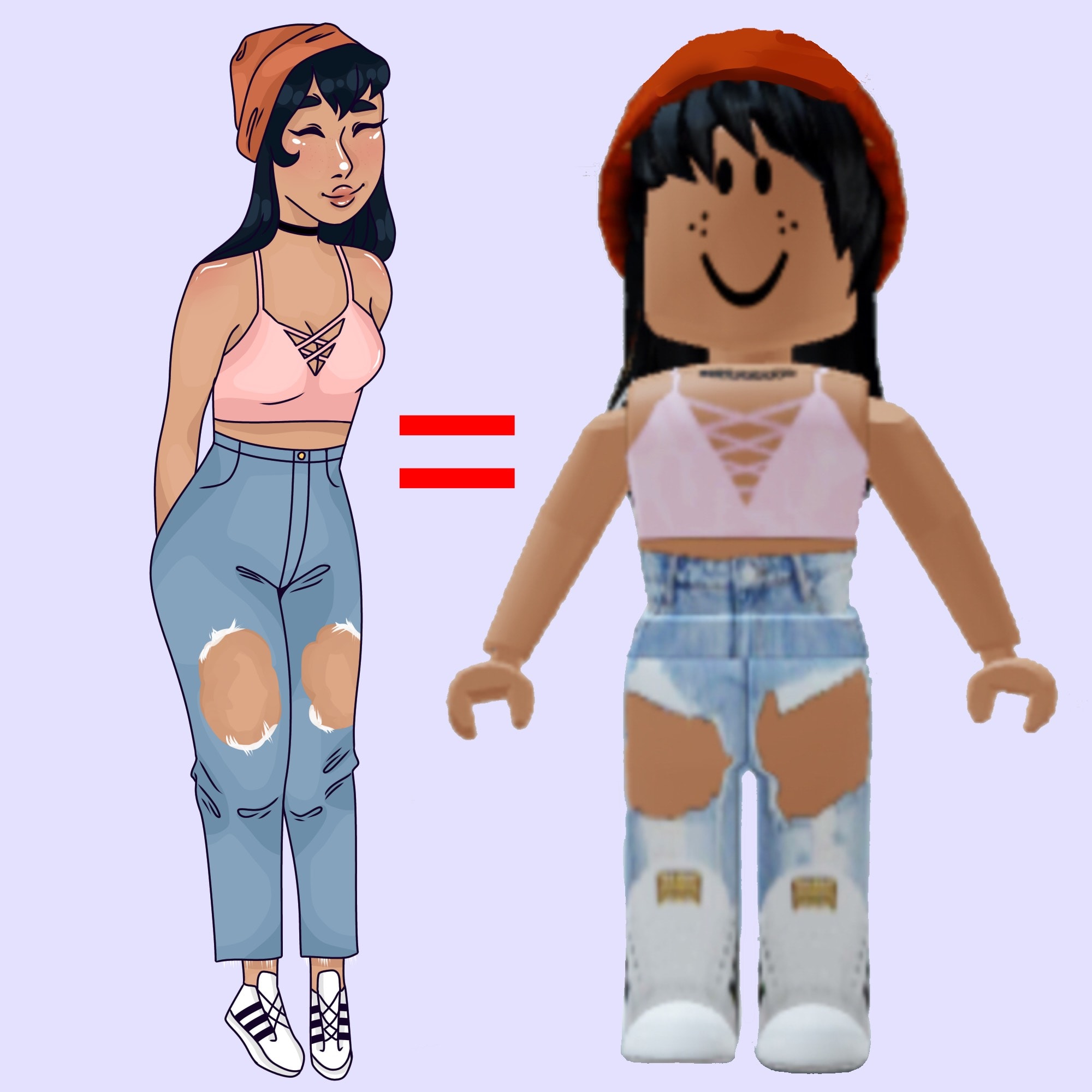 Draw Your Roblox Character In My Style By Natuillustrates Fiverr - muscle roblox character