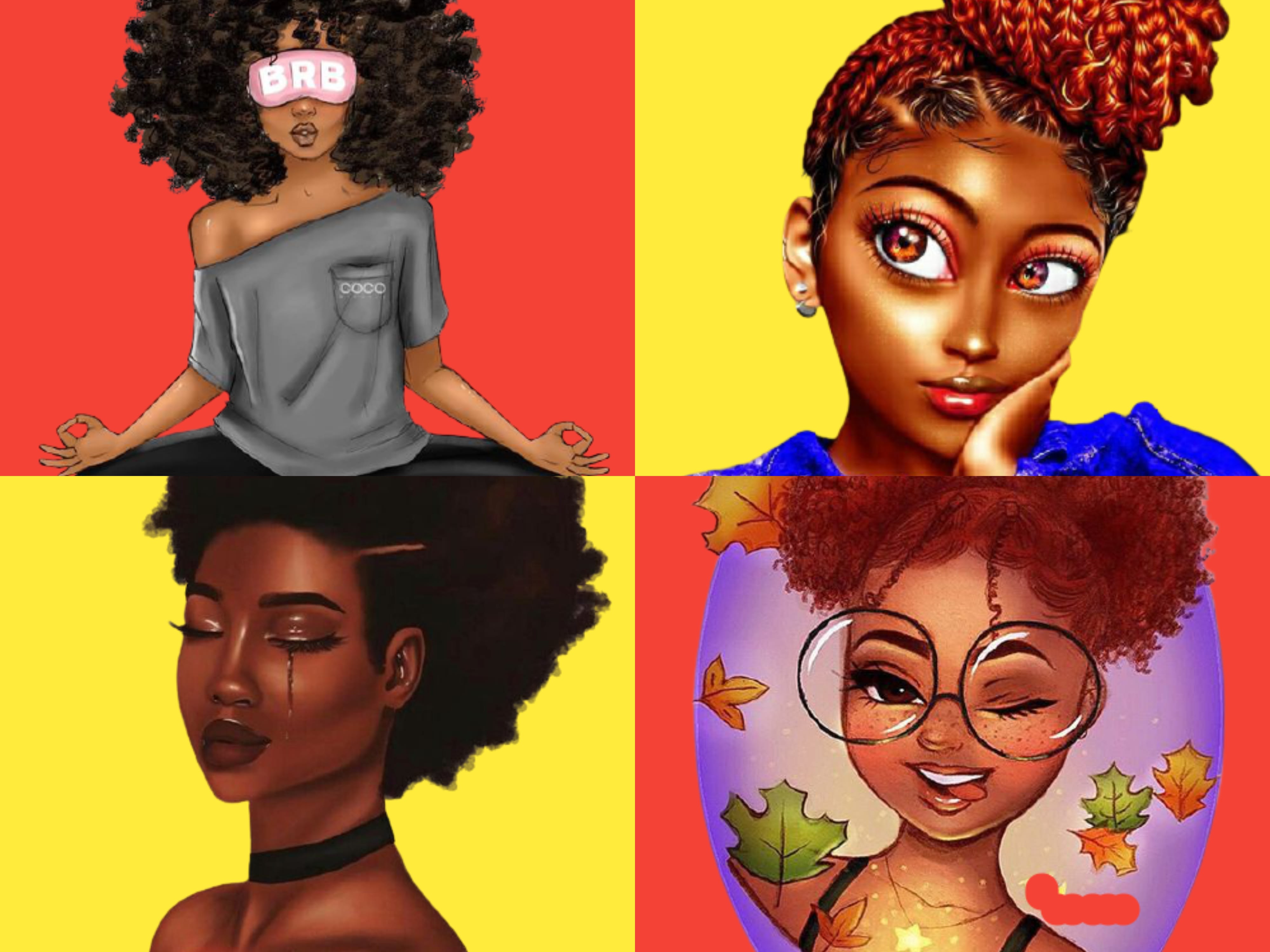 Do african american cartoon character illustrations by Afro_love | Fiverr