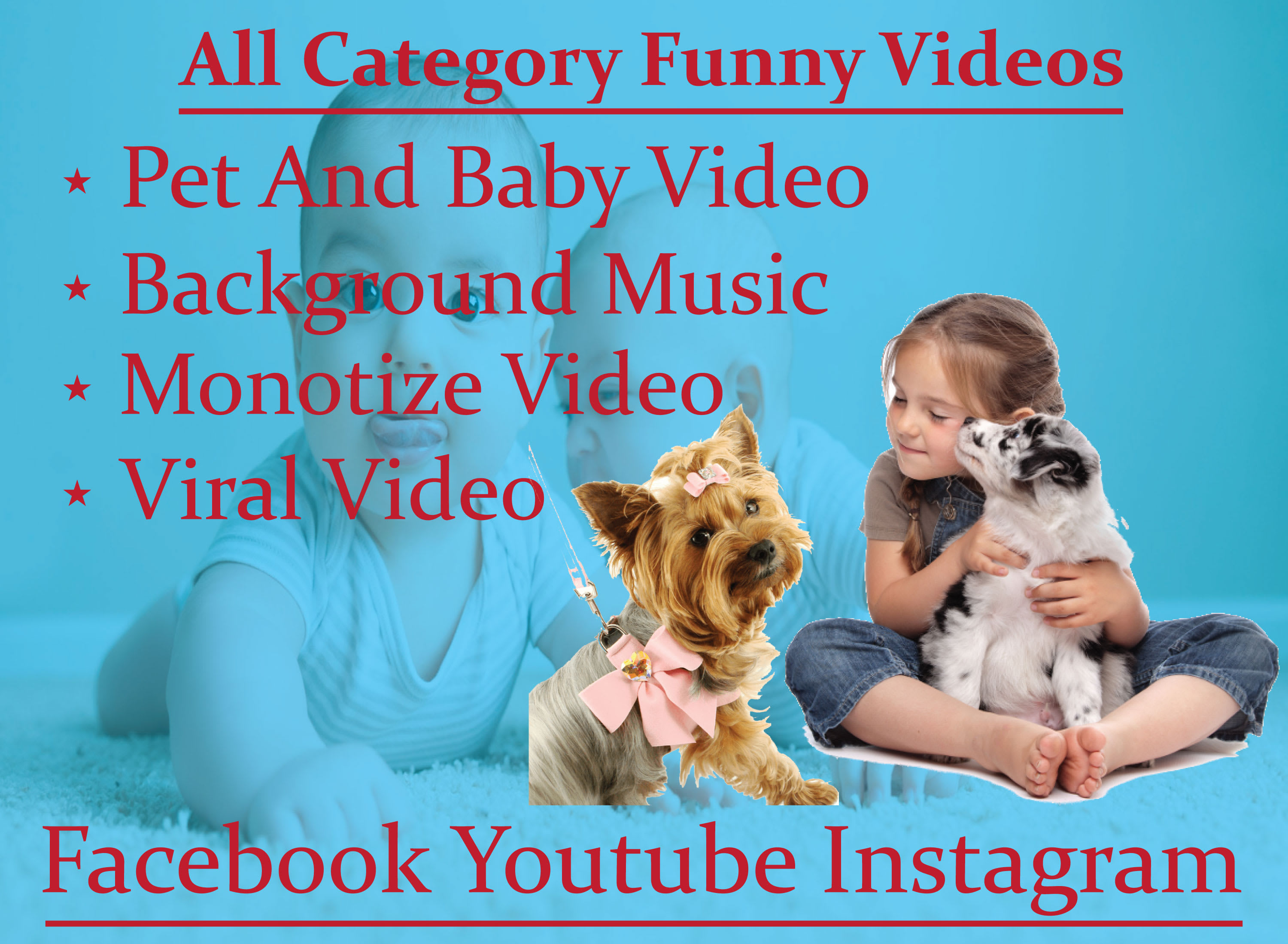 Do all kind of funny video free copyright for youtube facebook and  instagram by Sanianoreen884 | Fiverr