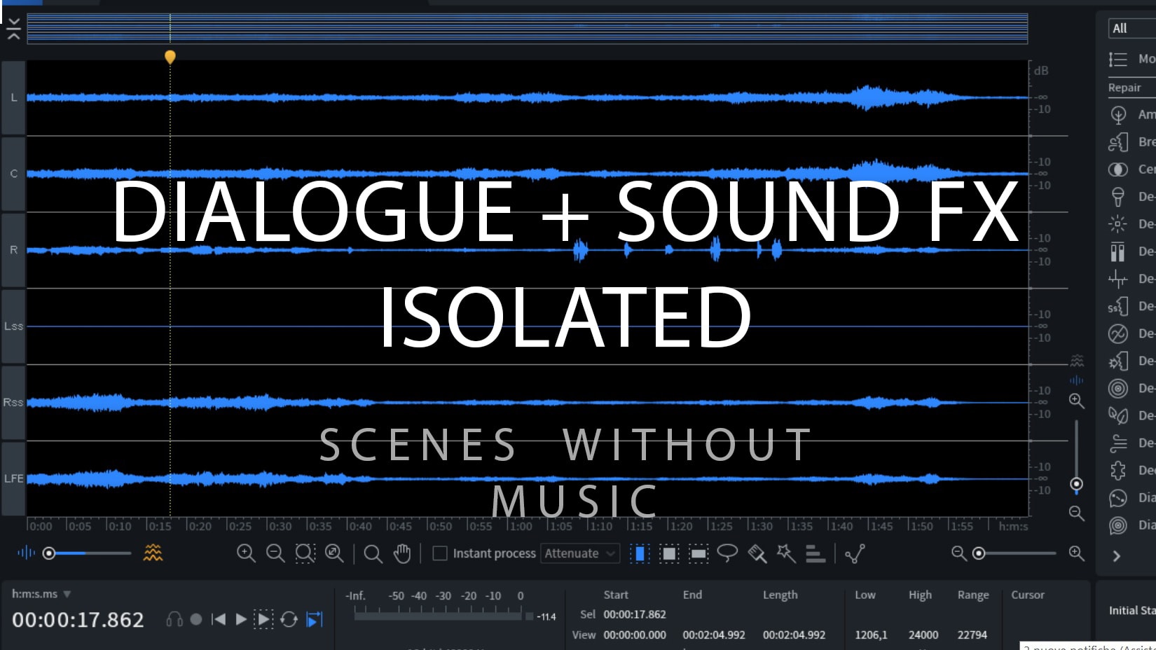 Remove background music from any scene by Stefanotiero | Fiverr