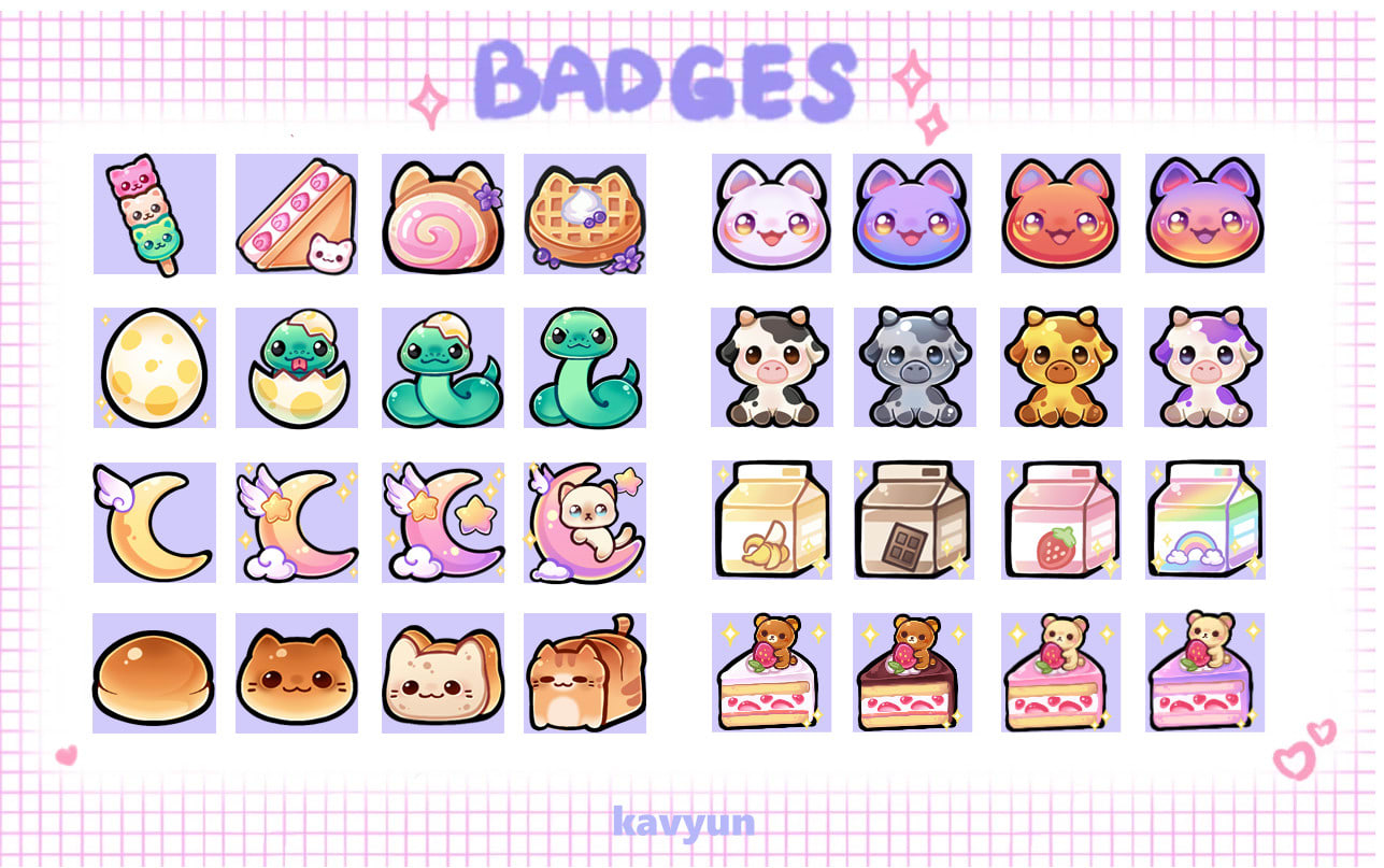 Feather Twitch Badges - Gaming Visuals