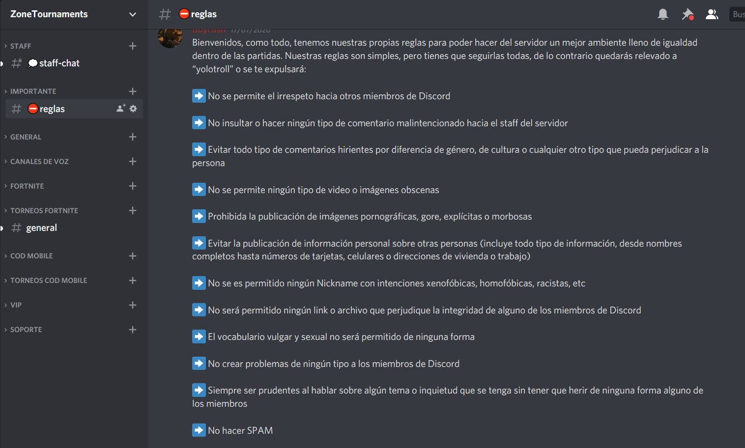 setup your discord server within 72 hours