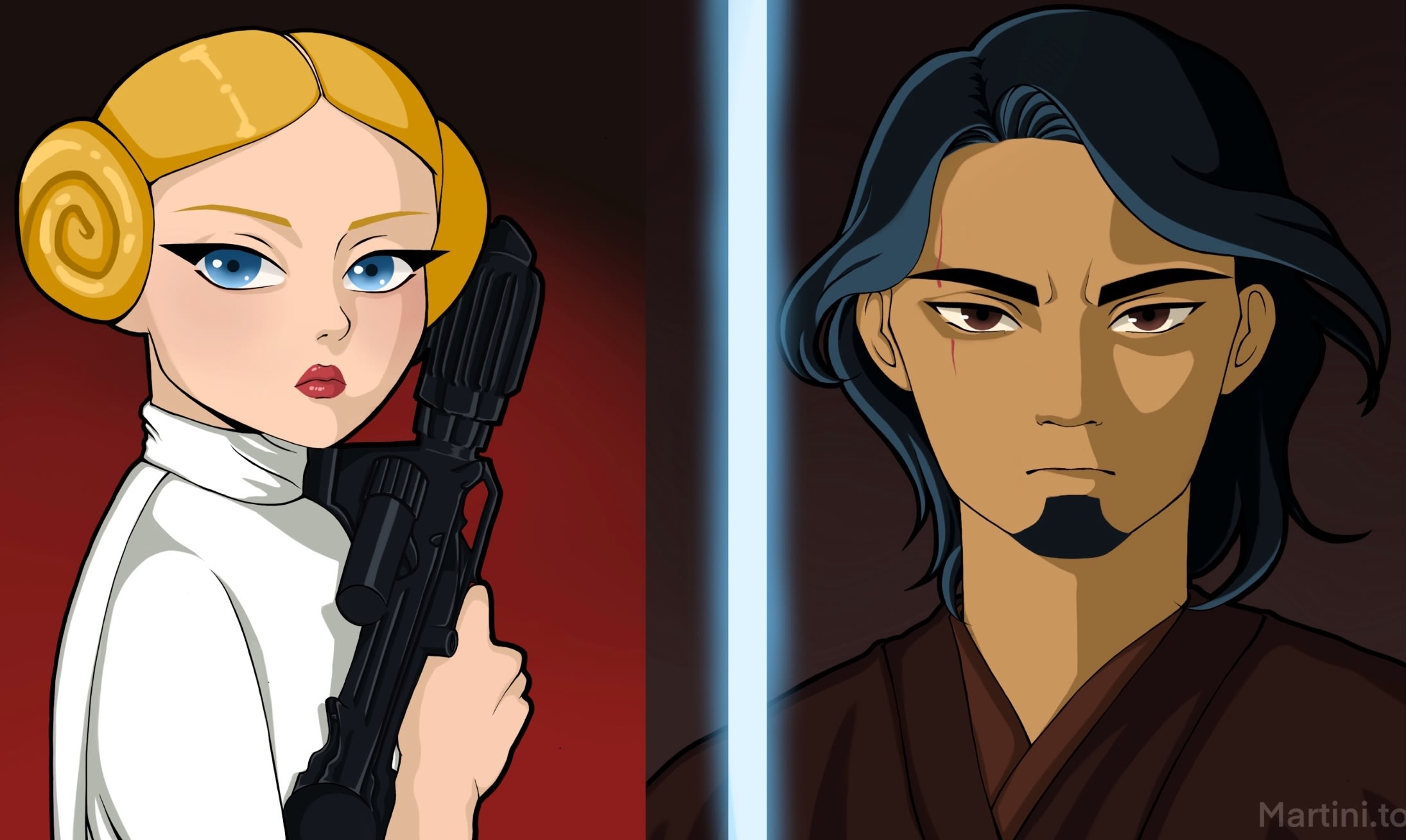 Draw you as an epic star wars cartoon character by Martinavi | Fiverr