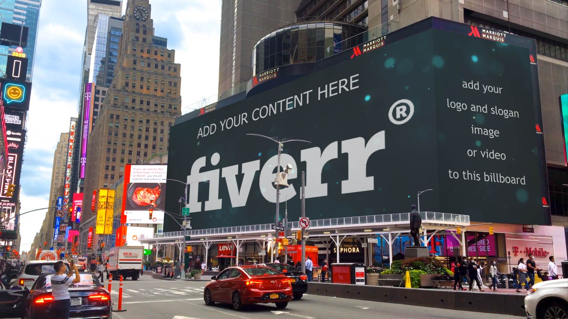 Download Add Your Content On This Times Square Billboard New York In This Video By Antonio26900 Fiverr