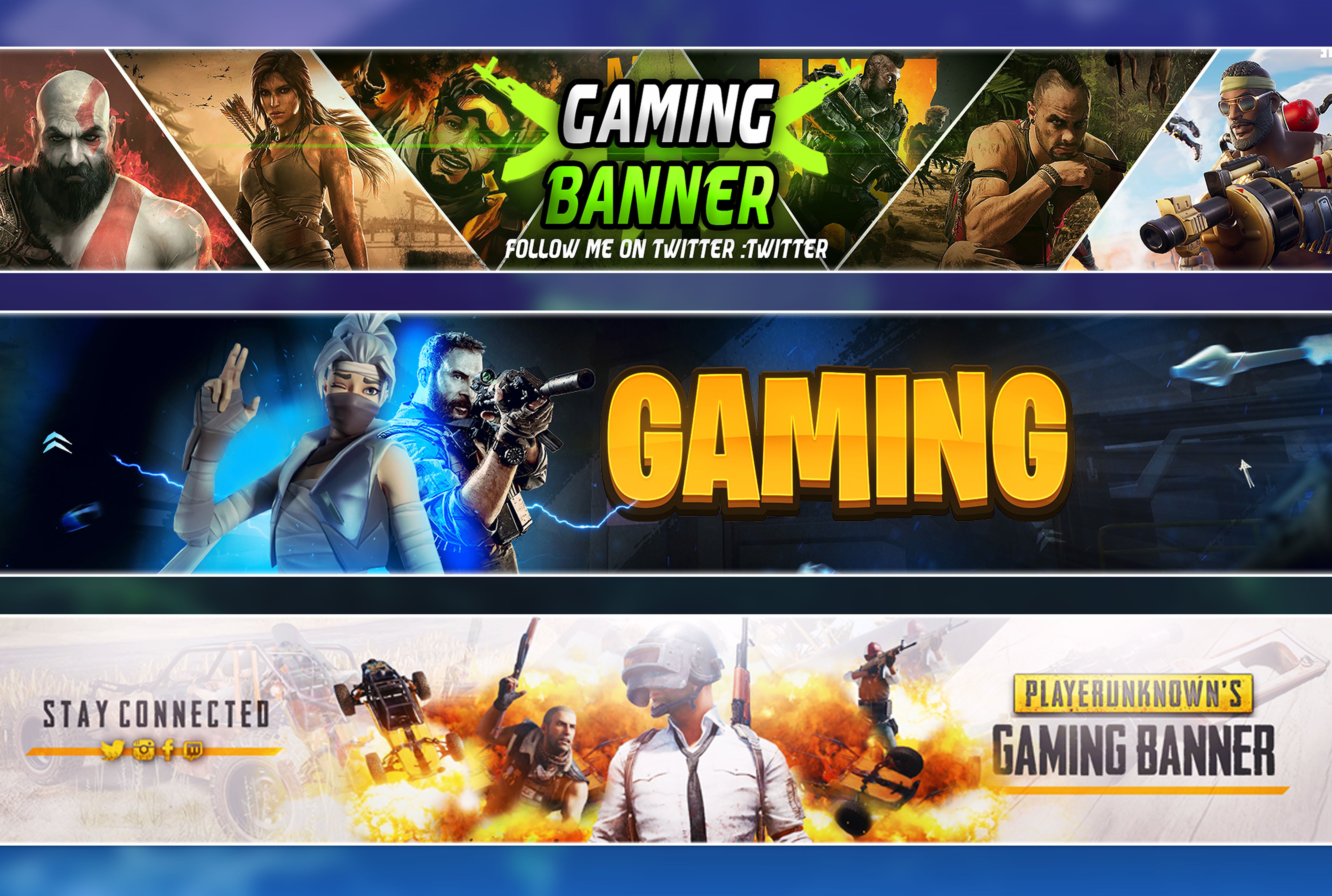 Design A Youtube Banner Twitch Facebook Twitter Gaming Banner And Logo By Arup100 Fiverr