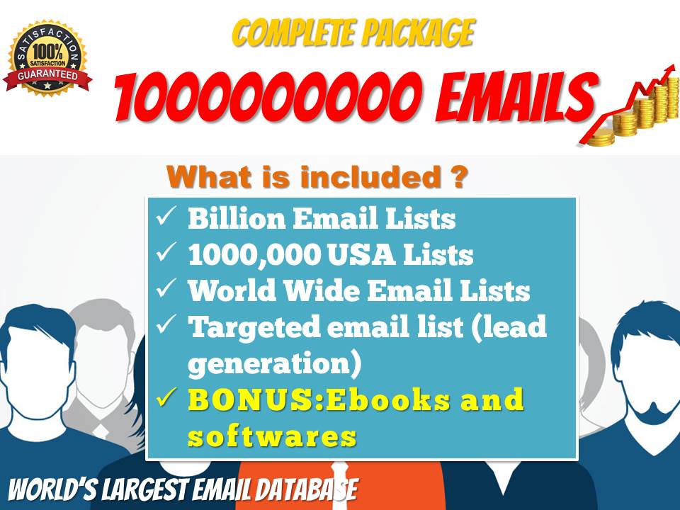 Provide You With 1 Billion Emails List Of Potential Customer By Ezlife4u Fiverr