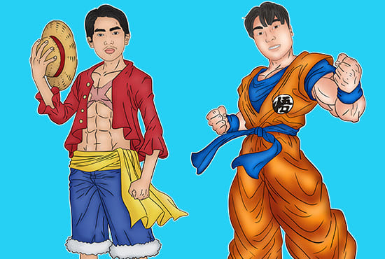 Draw you as a famous cartoon or anime character illustration by Dany_n |  Fiverr