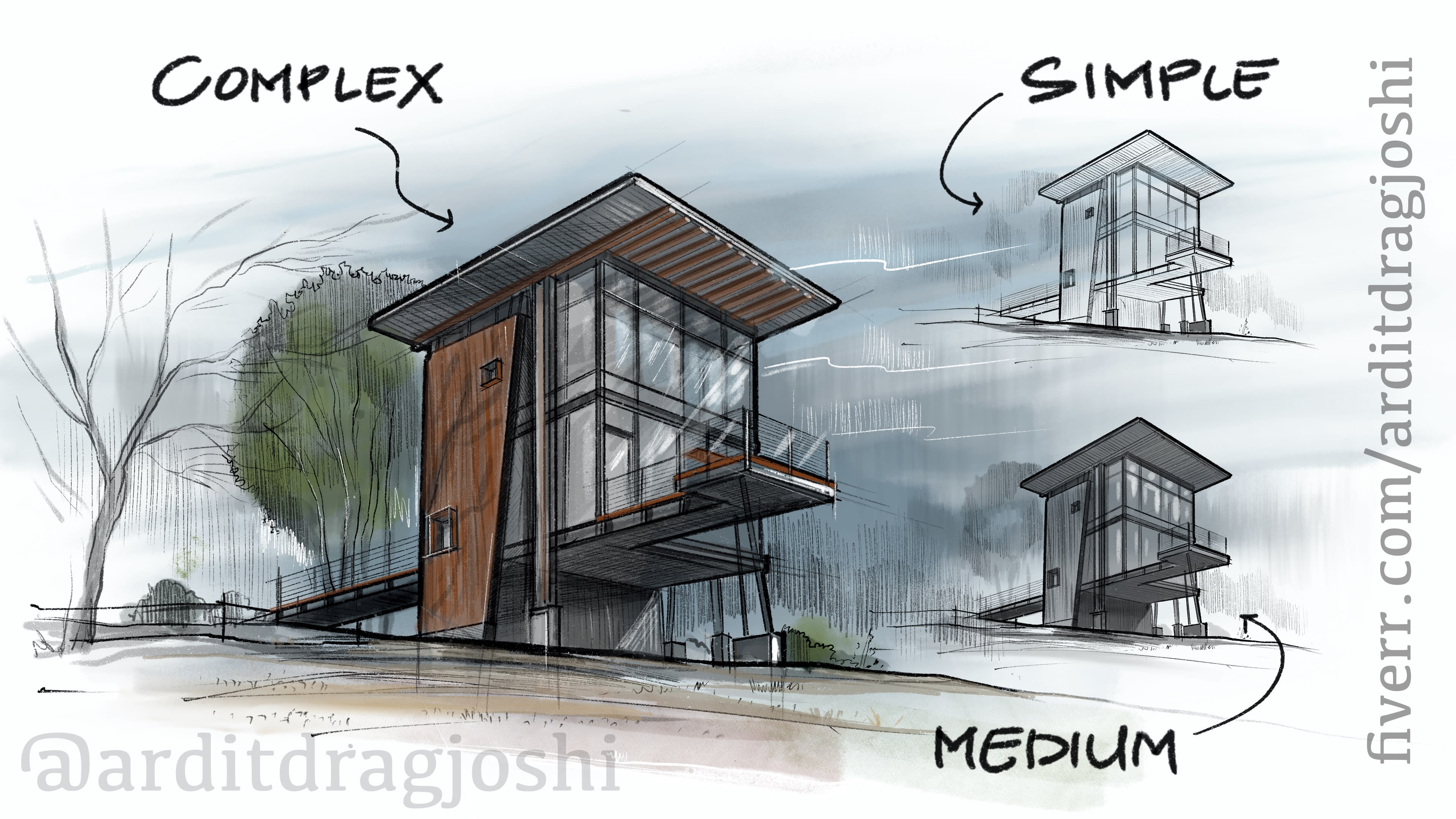 Complete structural design drawings of a reinforced concrete house