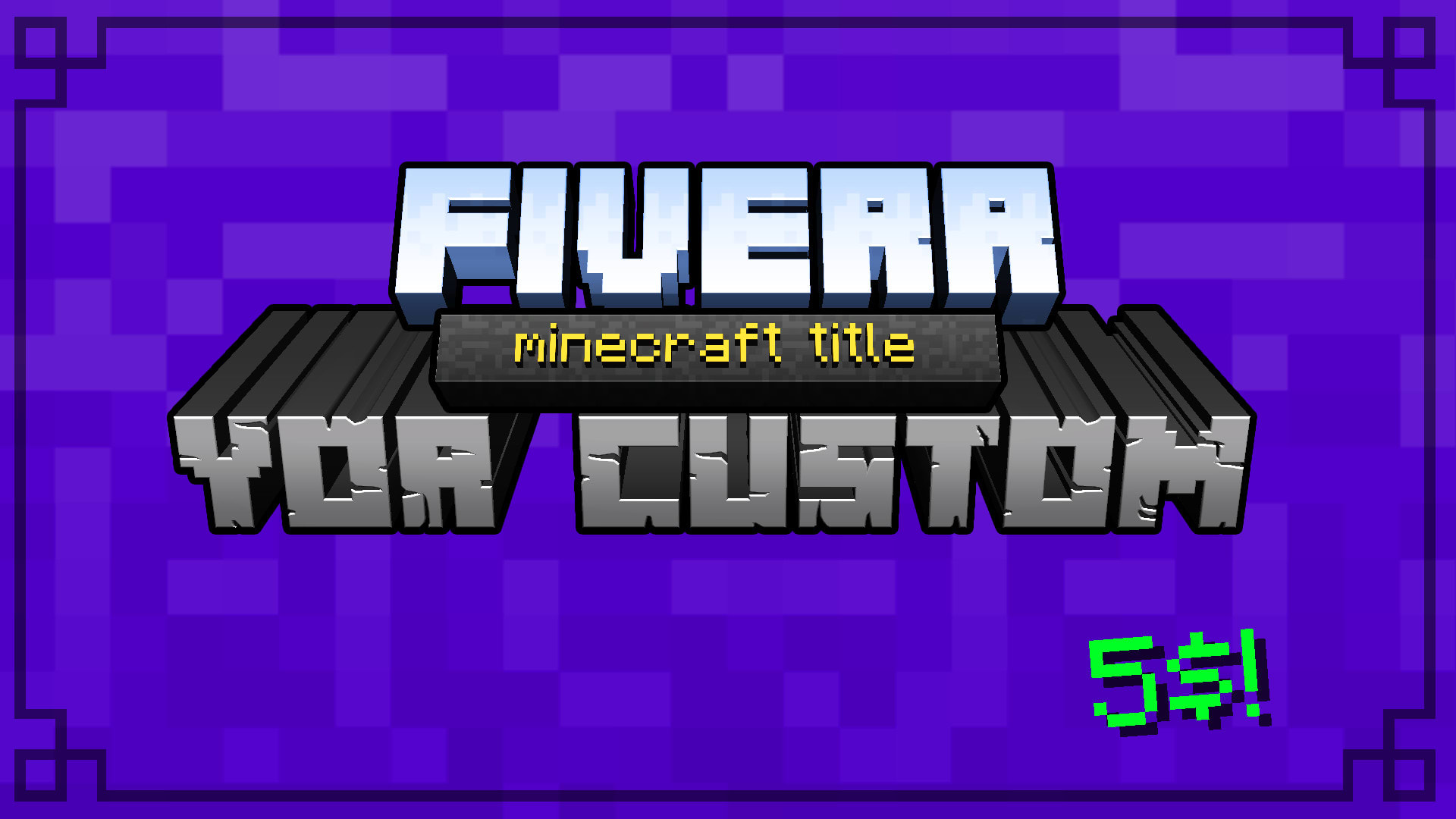 Make You A Custom Minecraft Title By Tugabits Fiverr