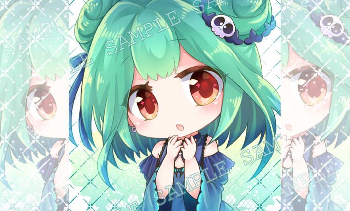 Cute chibi anime for avatar, icon, sticker or fanart