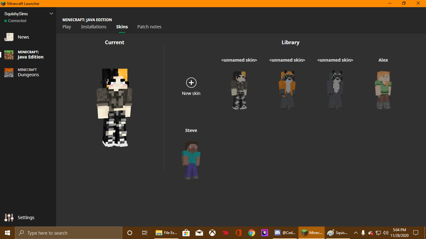 Create a custom minecraft skin just for you by Squishysims Fiverr