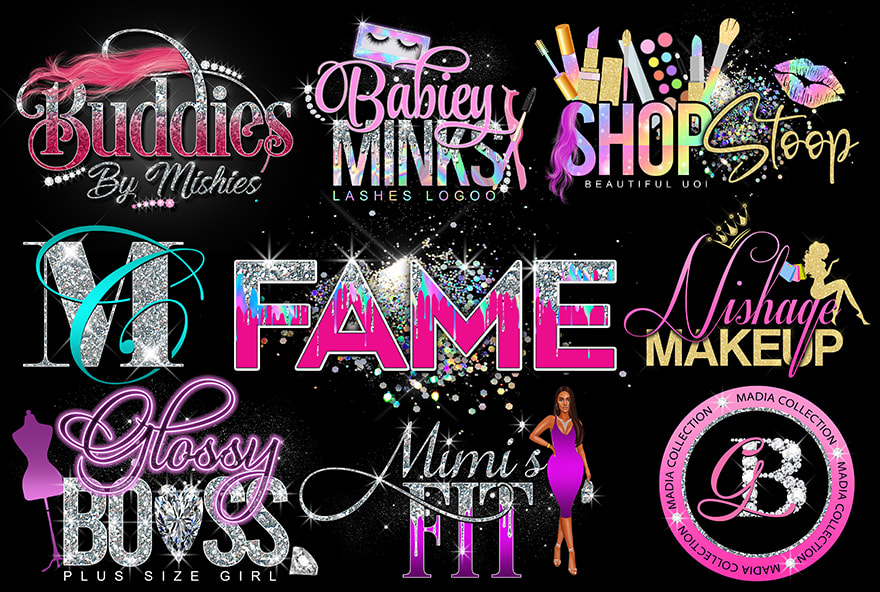 Feminine boutique eyelashes beauty salon nails hair lips spa logo business  card by Tayba_art | Fiverr