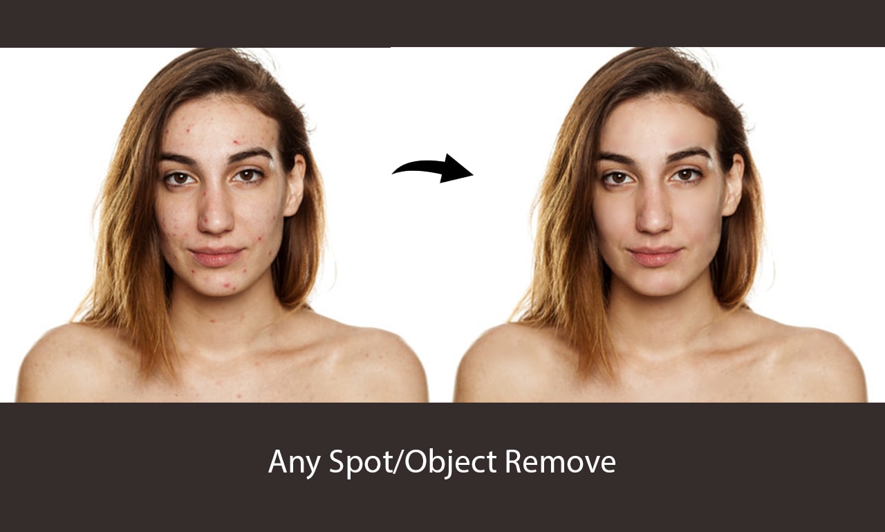 Retouch photos object remove remove people skin spots wrinkles