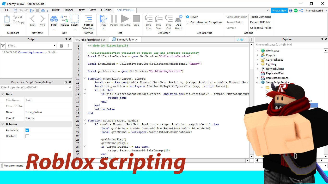 Script For You Professionally In Roblox For Cheap By Secretivemoo Fiverr - collection service roblox