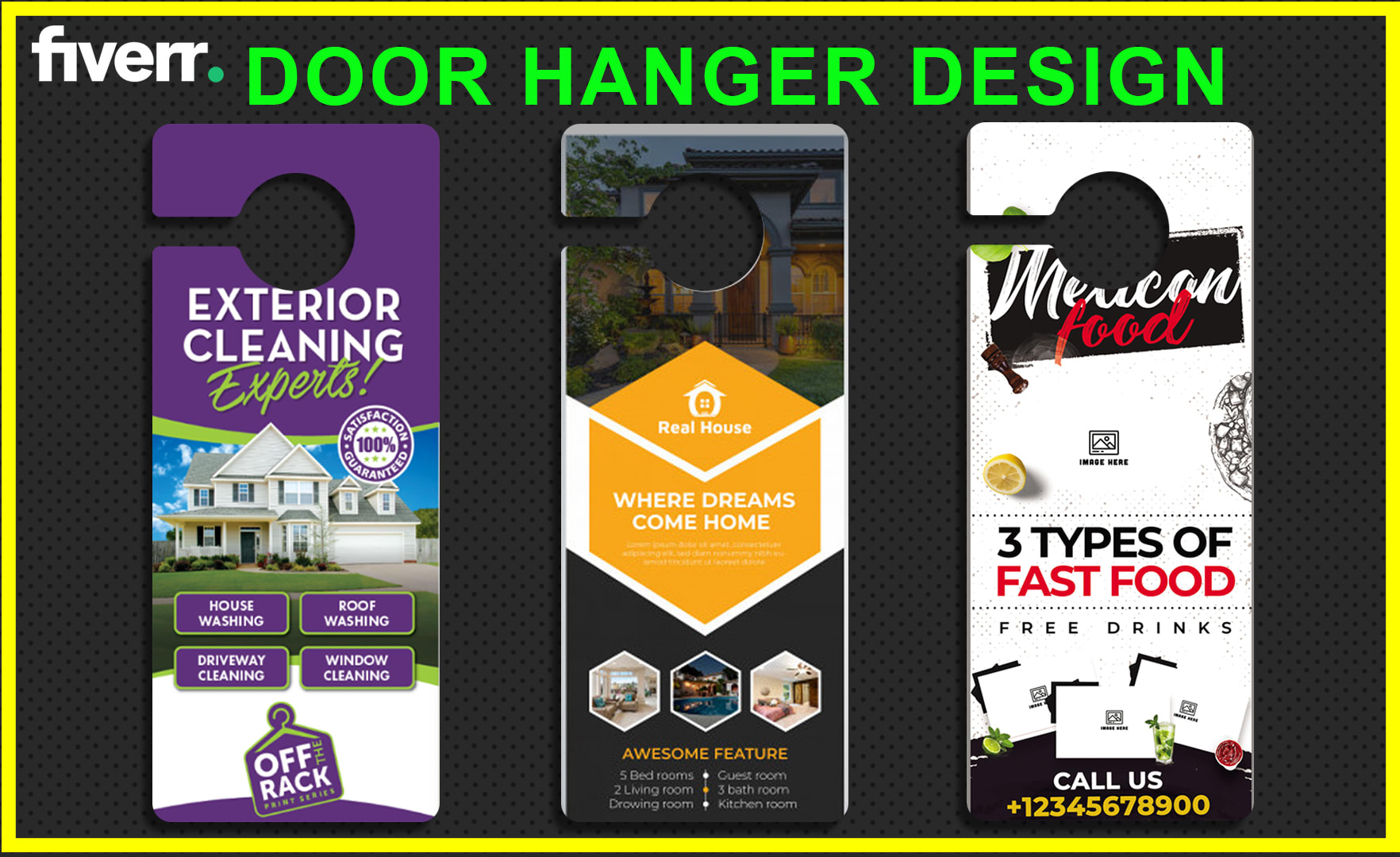 Download Design Door Hanger Or Rack Card With Mockup By Meesam 10 Fiverr