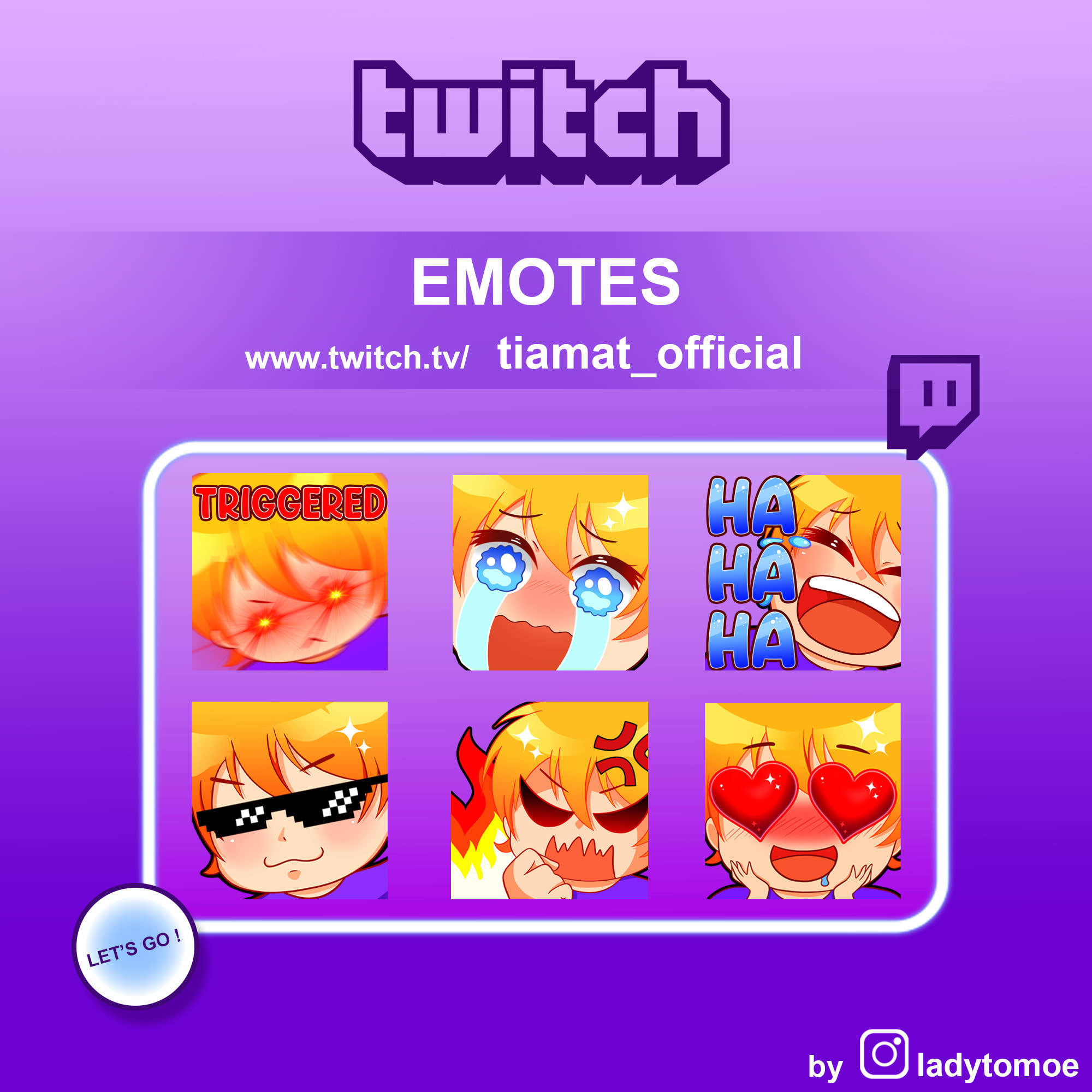 Create Personalized Emotes And Badges For Twitch By Tomoee Fiverr
